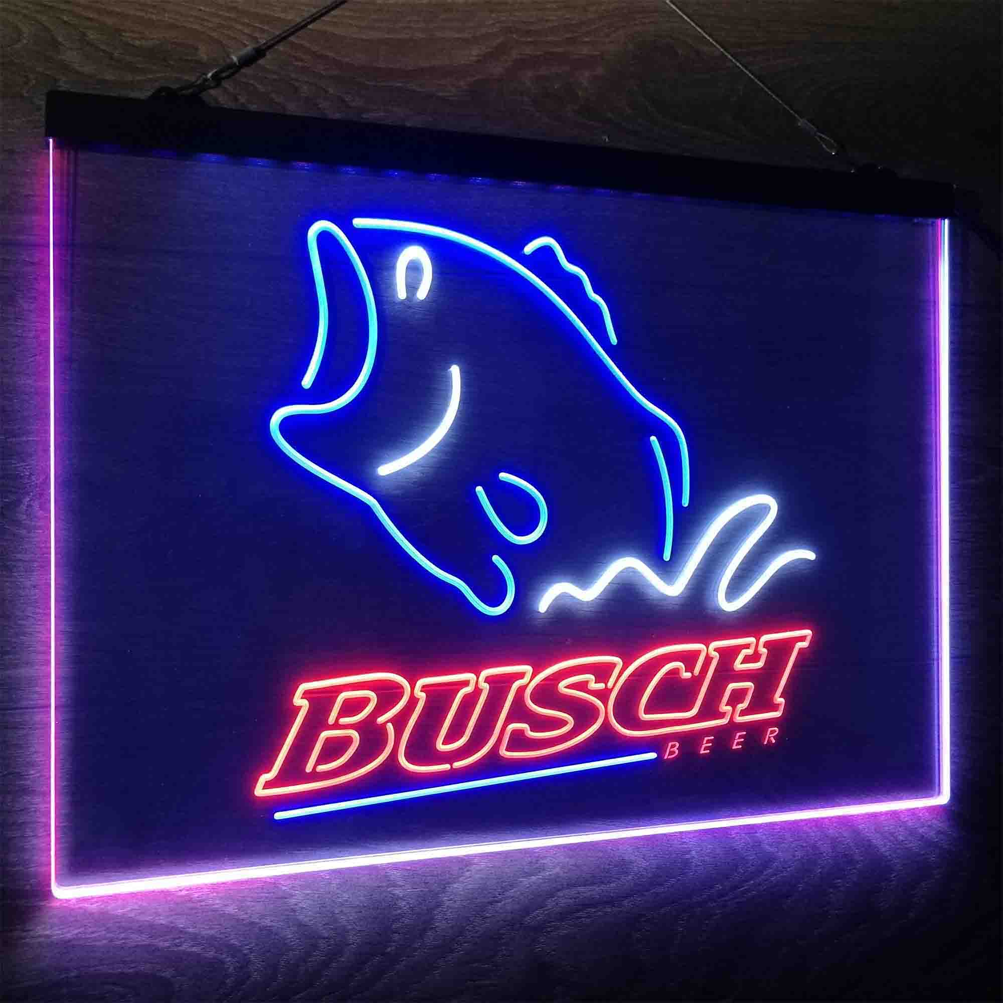 Busch Beer Fishing Camp Neon LED Sign 3 Colors