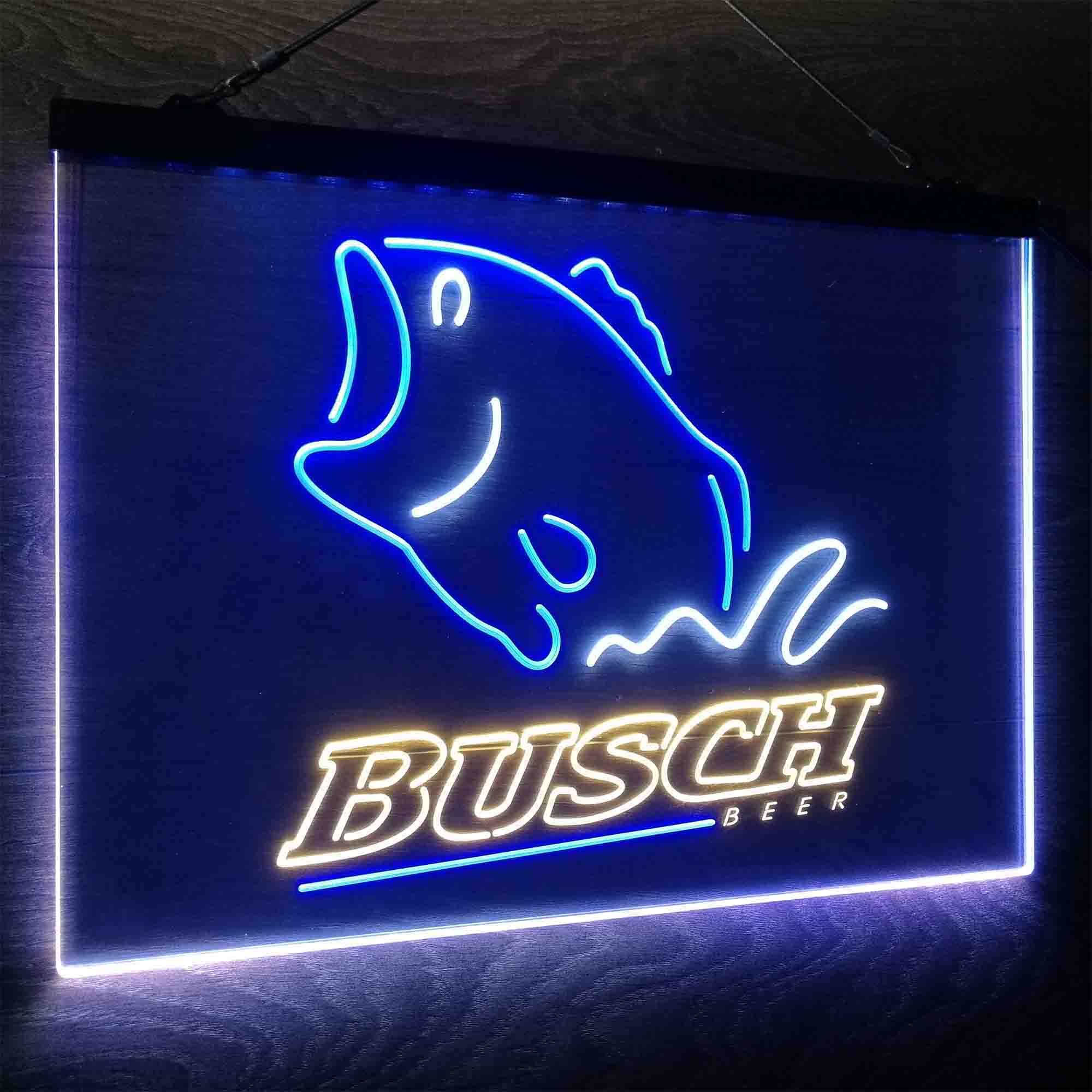 Busch Beer Fishing Camp Neon LED Sign 3 Colors