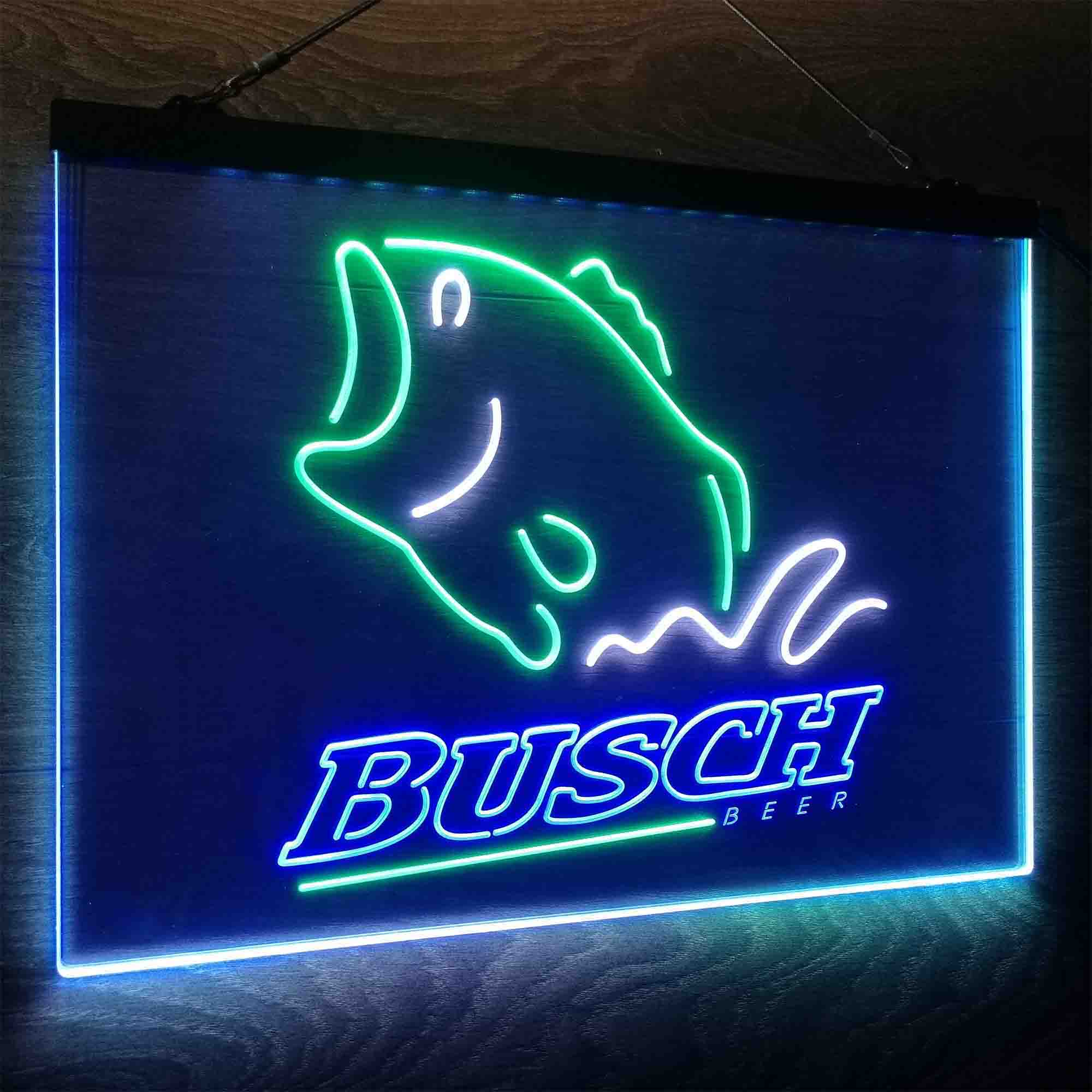 Busch Beer Fishing Camp Neon LED Sign 3 Colors