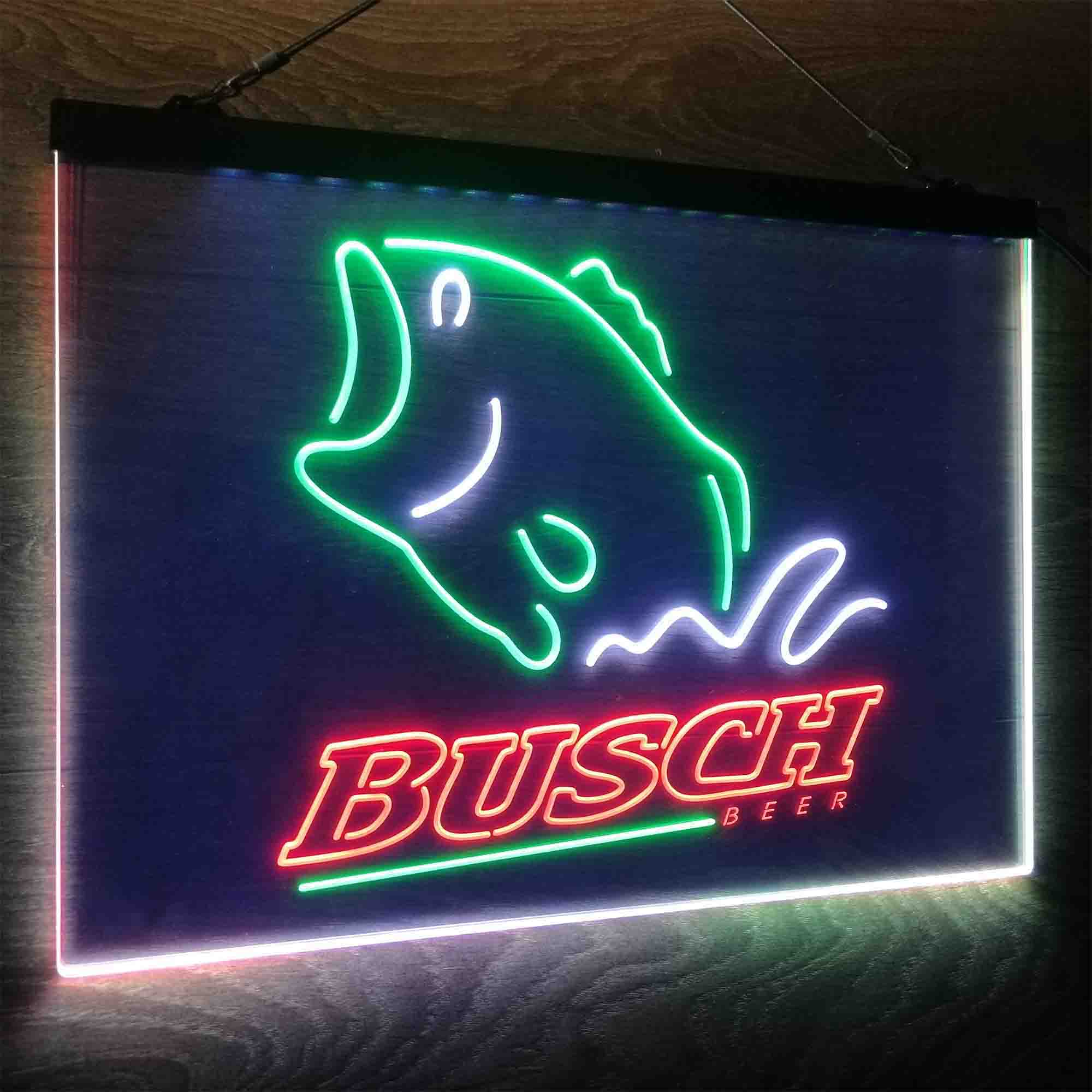 Busch Beer Fishing Camp Neon LED Sign 3 Colors