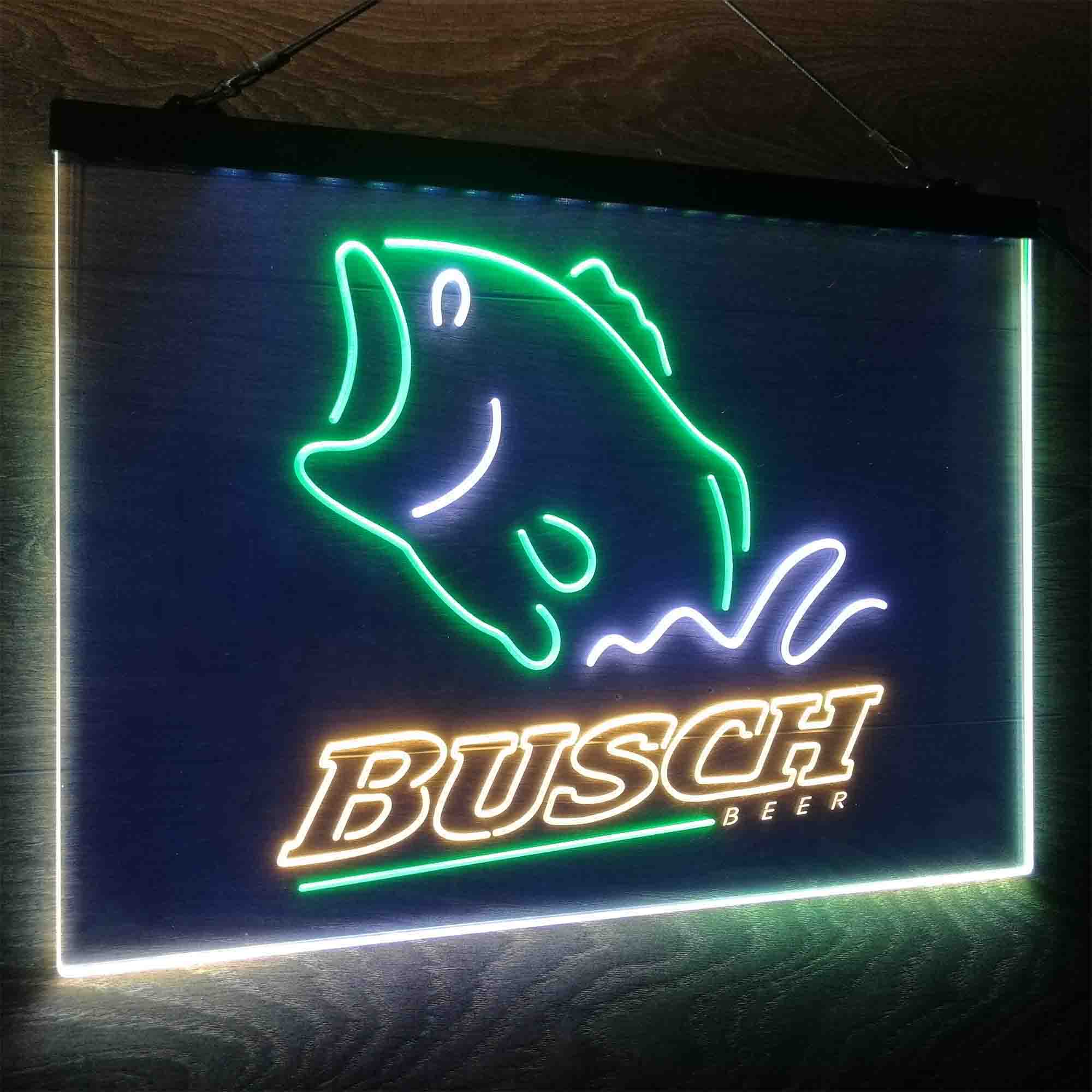 Busch Beer Fishing Camp Neon LED Sign 3 Colors