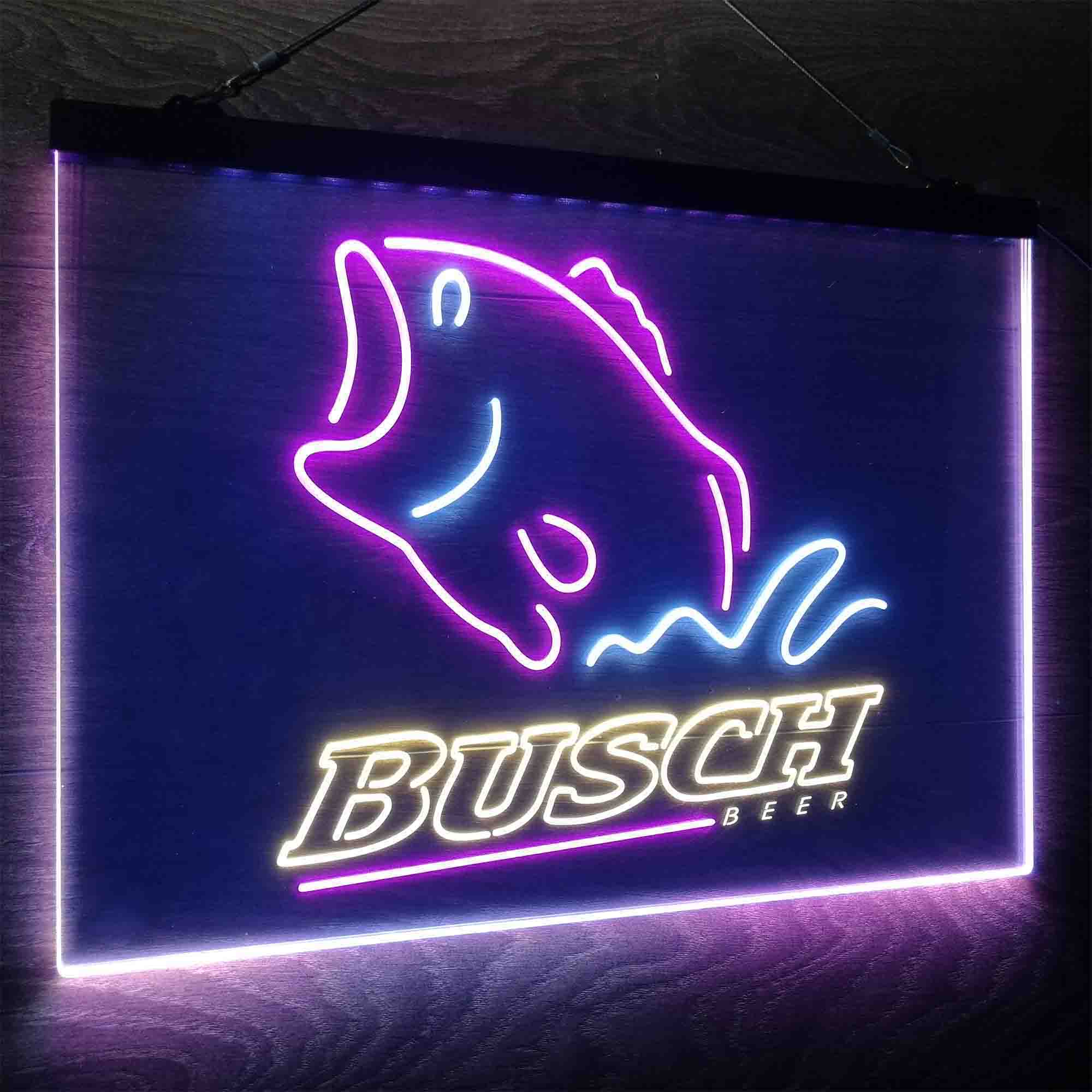 Busch Beer Fishing Camp Neon LED Sign 3 Colors