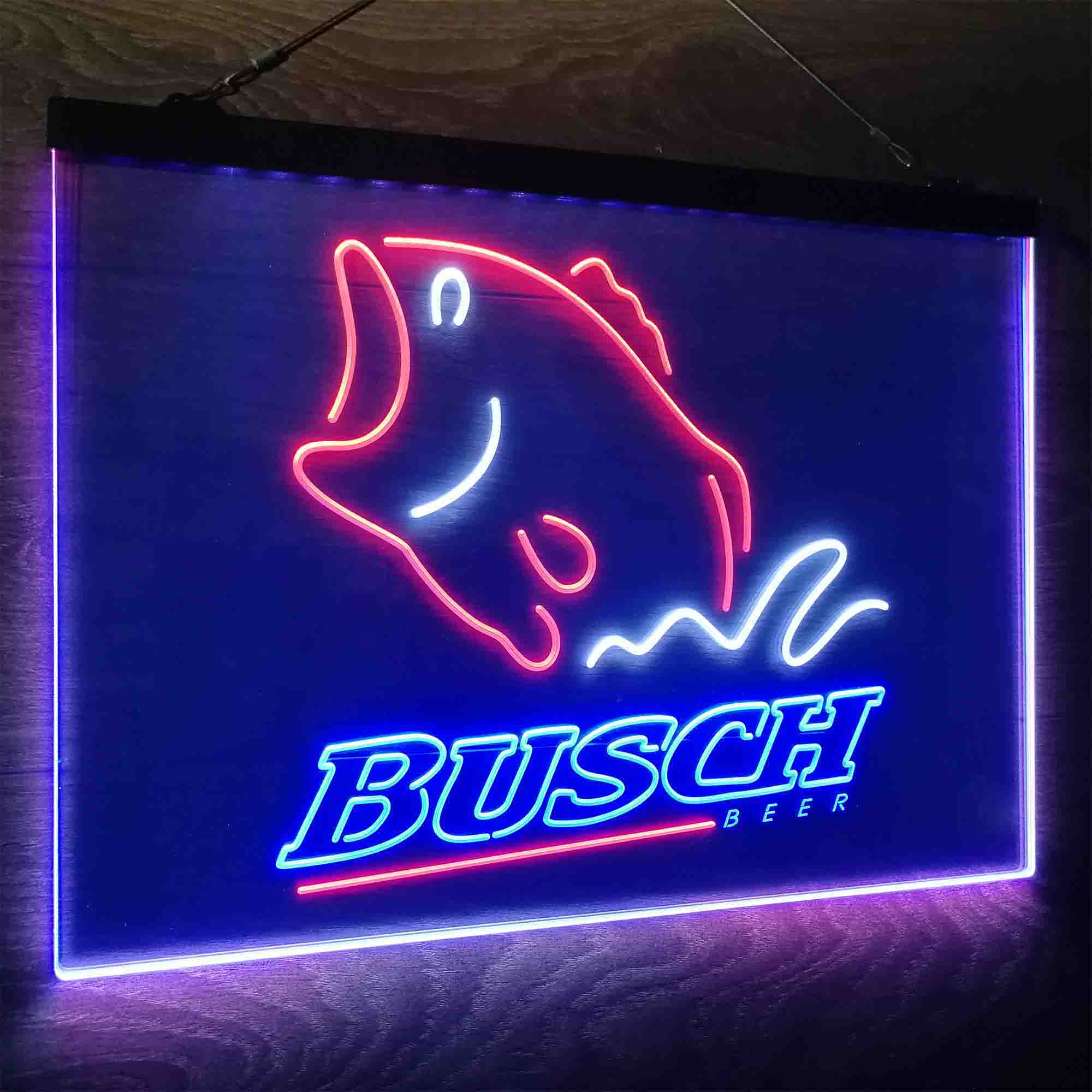 Busch Beer Fishing Camp Neon LED Sign 3 Colors