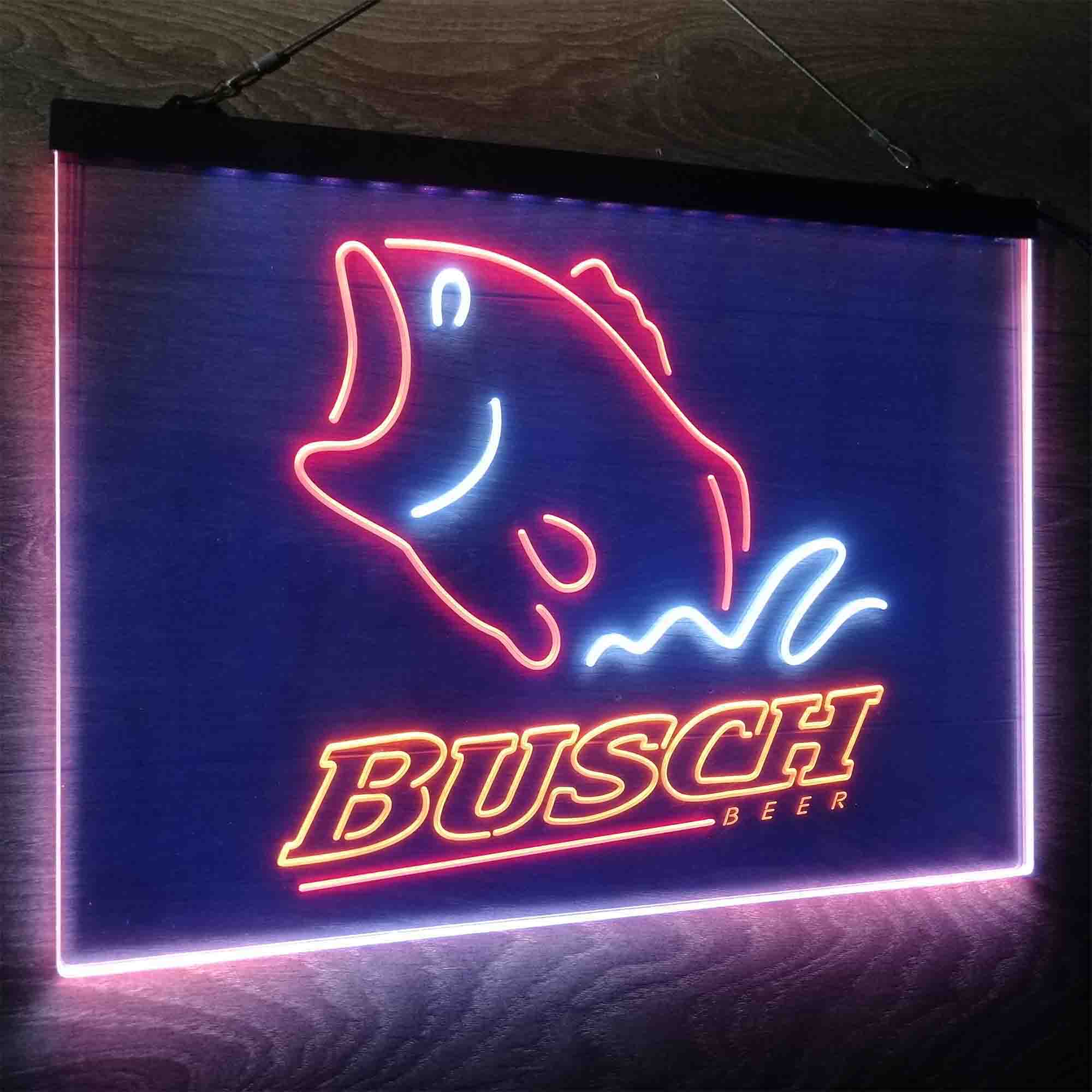 Busch Beer Fishing Camp Neon LED Sign 3 Colors