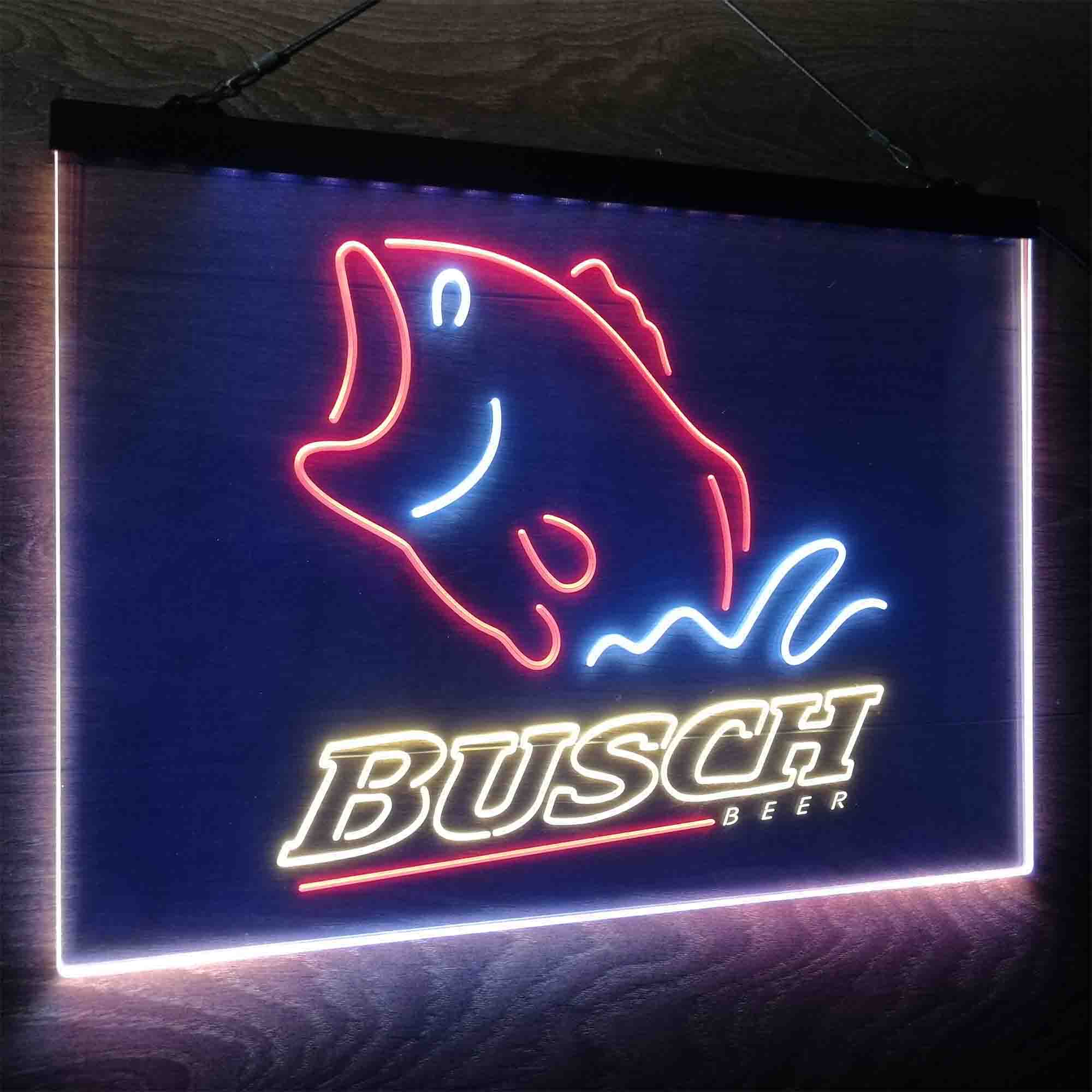 Busch Beer Fishing Camp Neon LED Sign 3 Colors