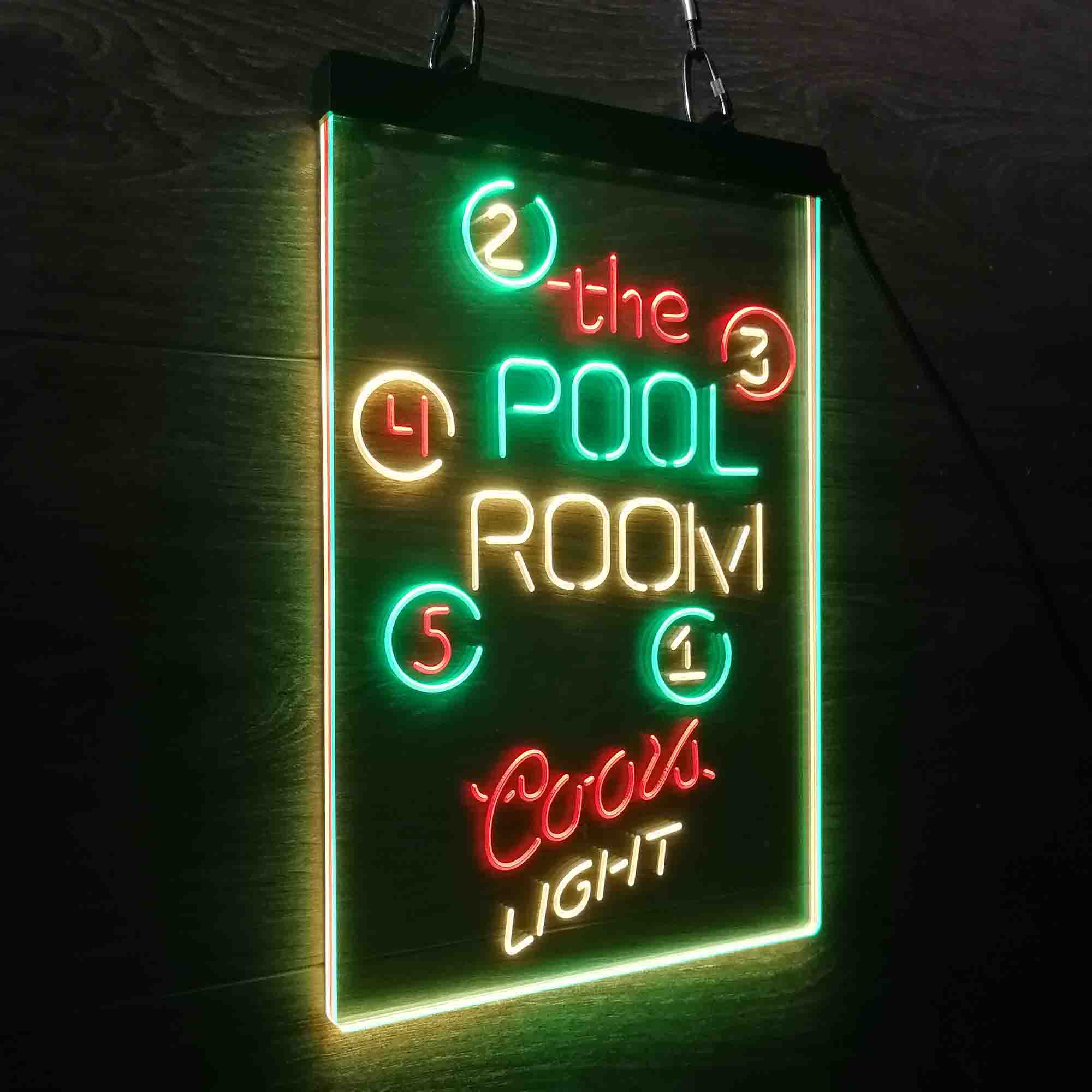 Coors Light Pool Room Man Cave Neon LED Sign 3 Colors