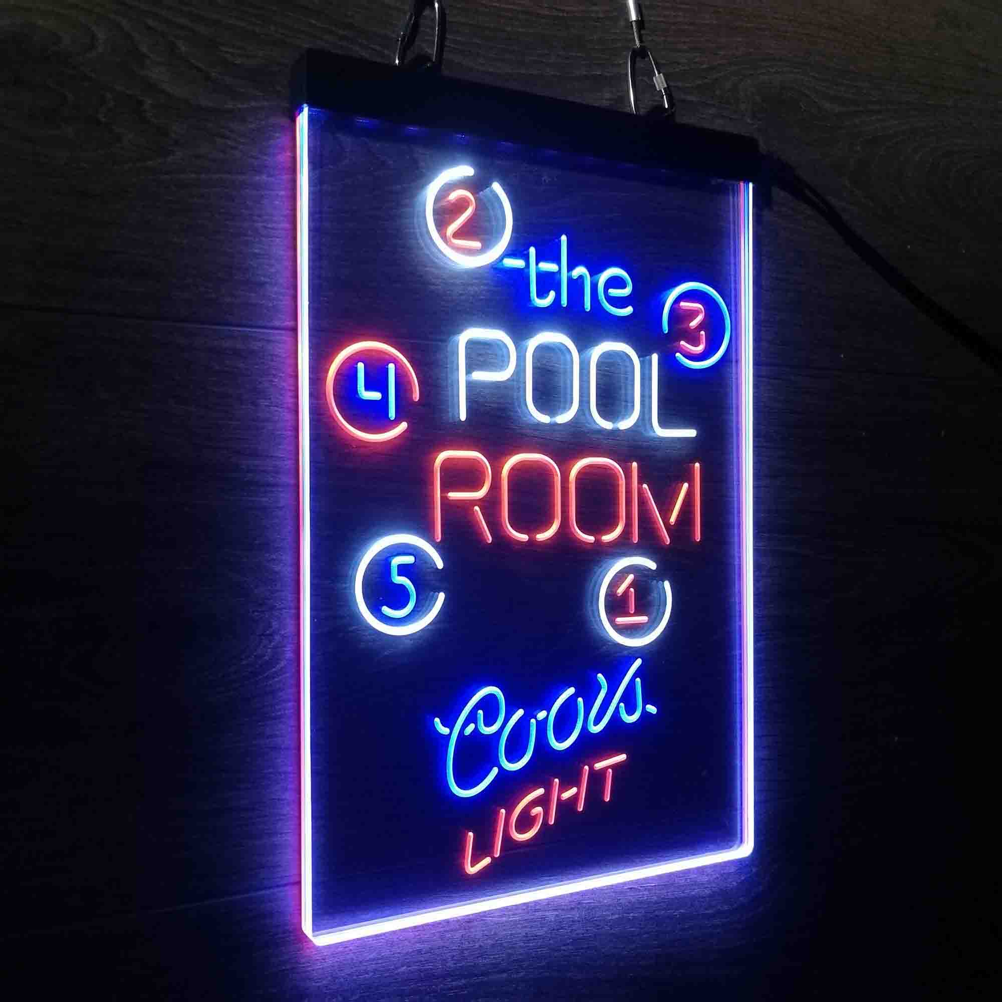 Coors Light Pool Room Man Cave Neon LED Sign 3 Colors