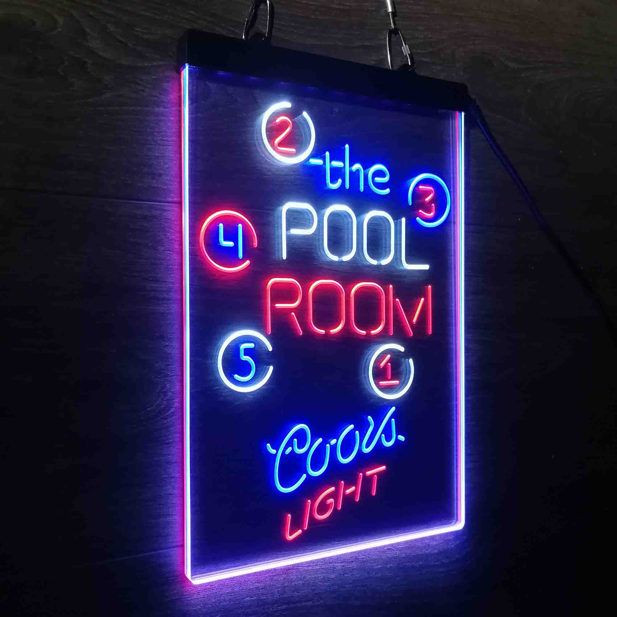 Coors Light Pool Room Man Cave Neon LED Sign 3 Colors