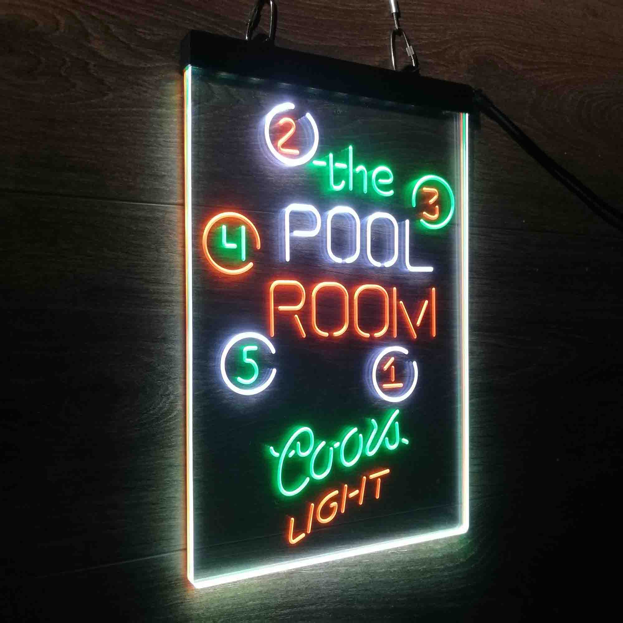 Coors Light Pool Room Man Cave Neon LED Sign 3 Colors