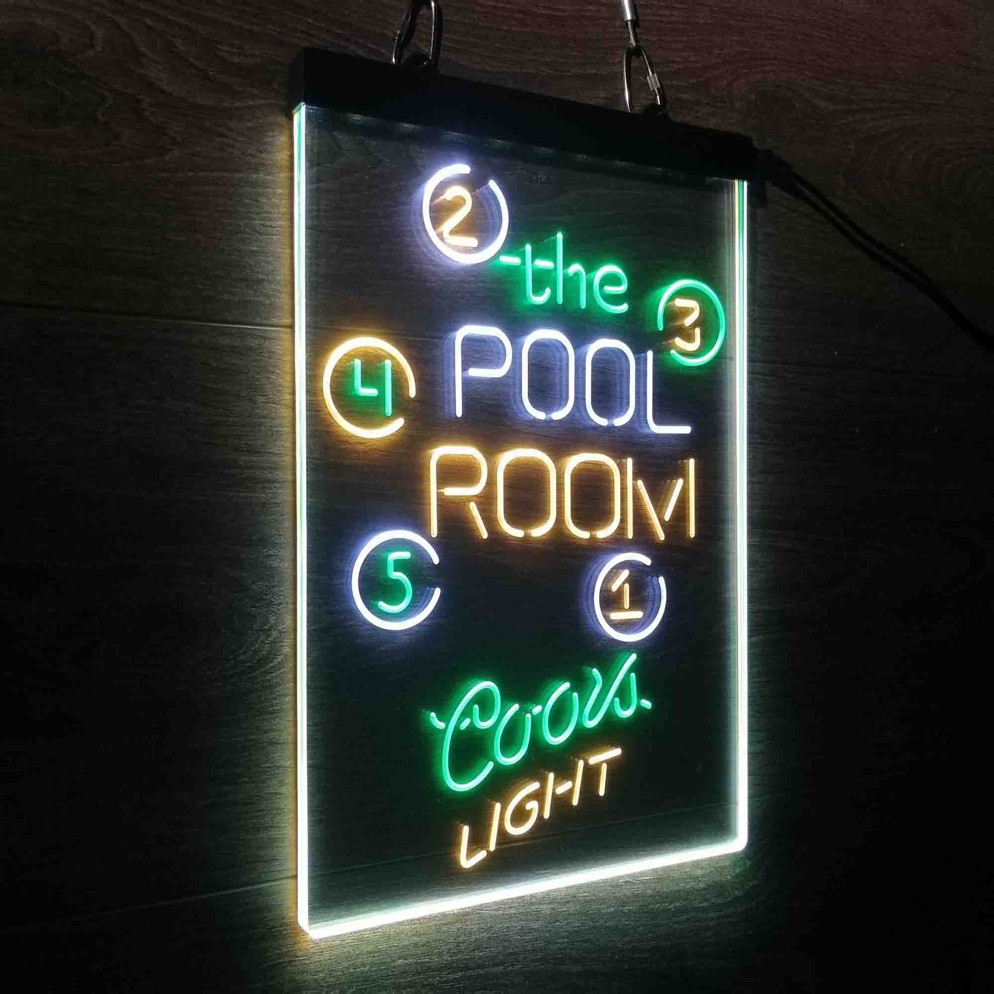 Coors Light Pool Room Man Cave Neon LED Sign 3 Colors