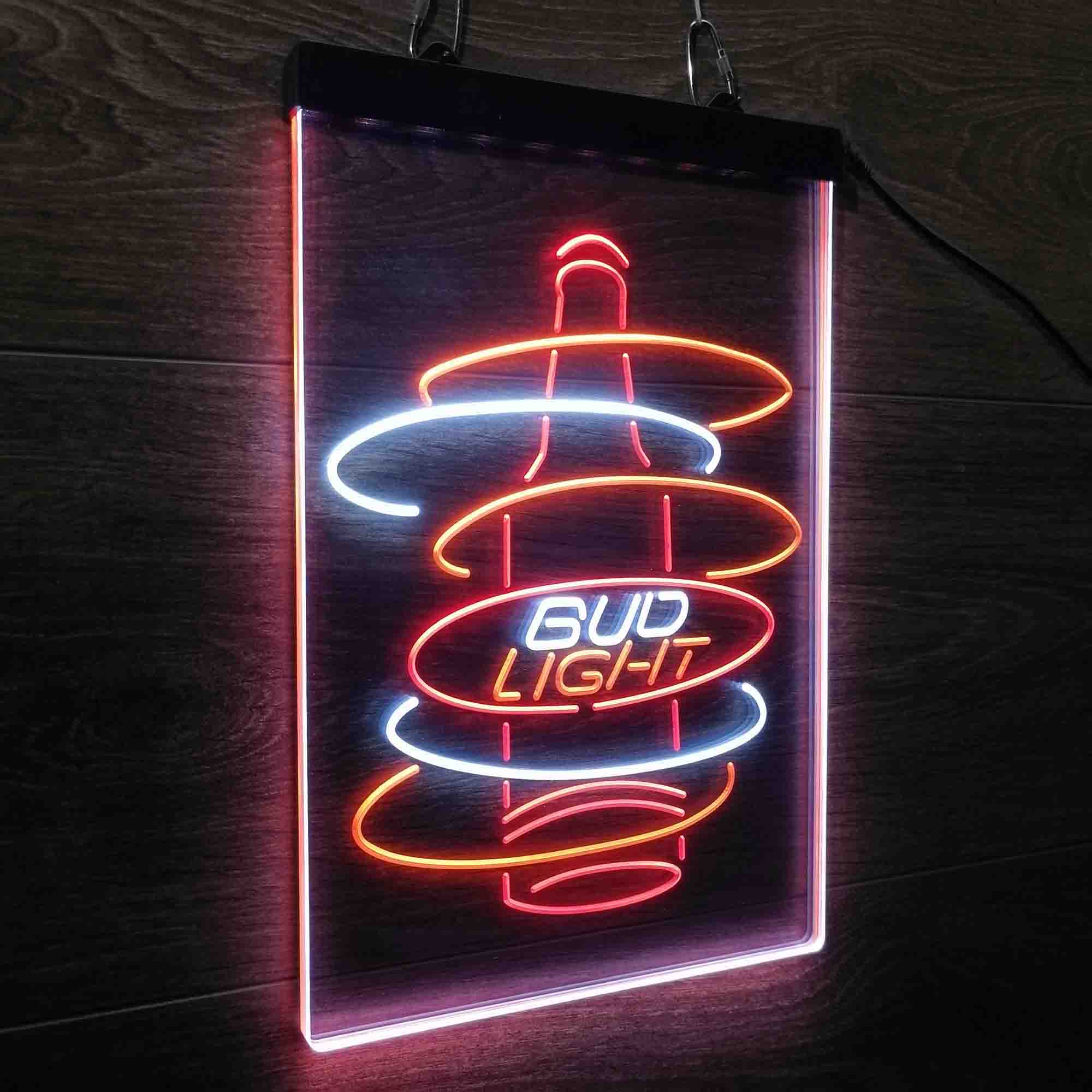Bud Light Bottle Neon LED Sign 3 Colors