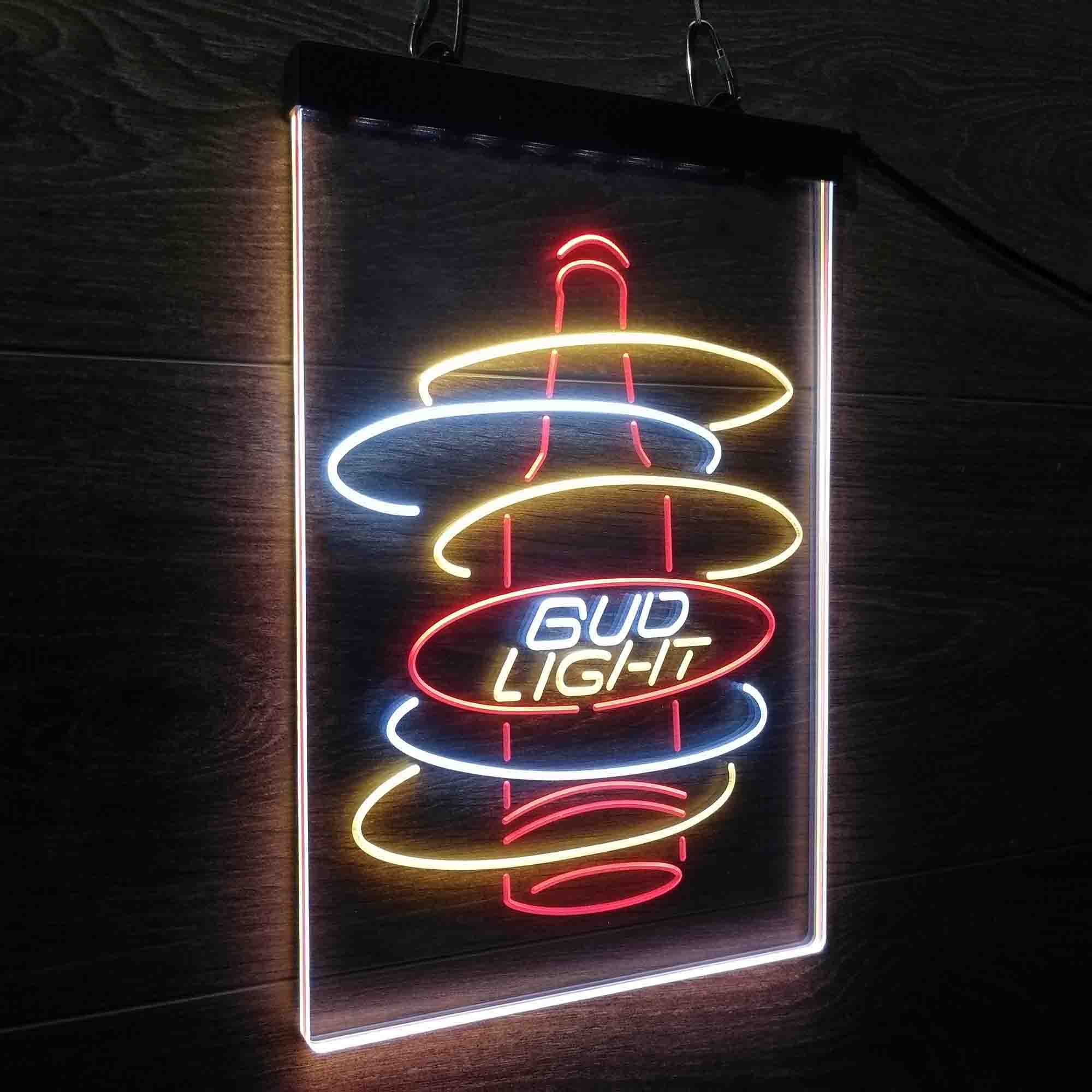 Bud Light Bottle Neon LED Sign 3 Colors