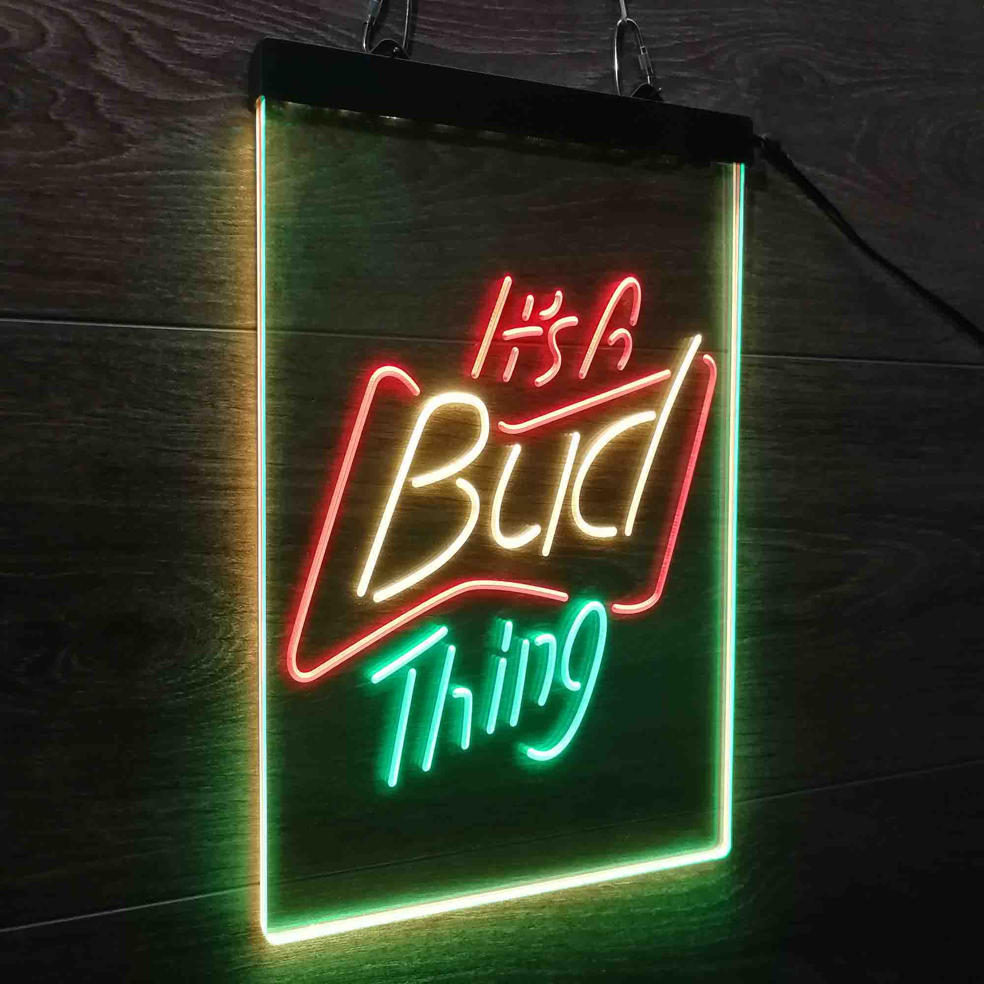 It's Bud Thing Beer Man Cave Bar Neon LED Sign 3 Colors