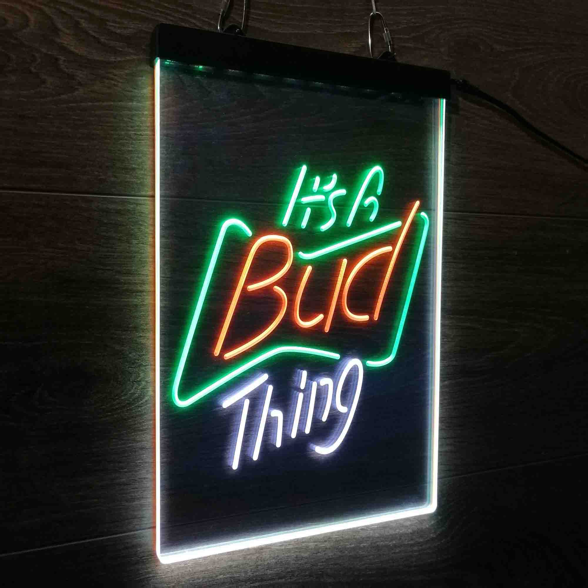 It's Bud Thing Beer Man Cave Bar Neon LED Sign 3 Colors