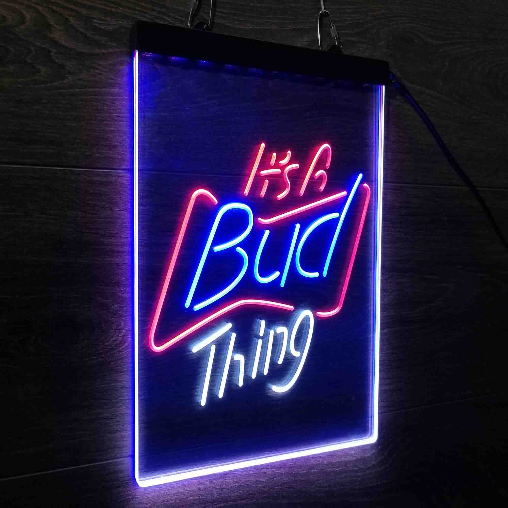 It's Bud Thing Beer Man Cave Bar Neon LED Sign 3 Colors