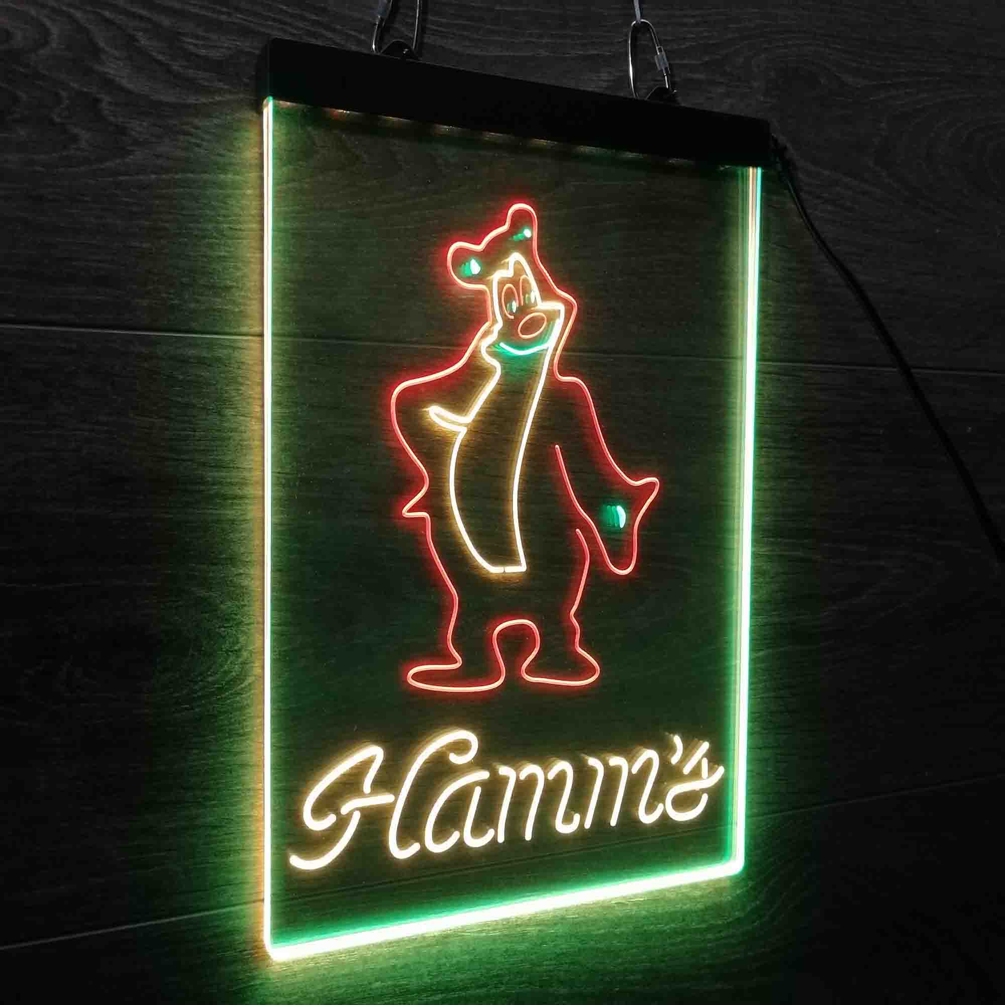 Hamm's Beer Bear Bar Neon LED Sign 3 Colors