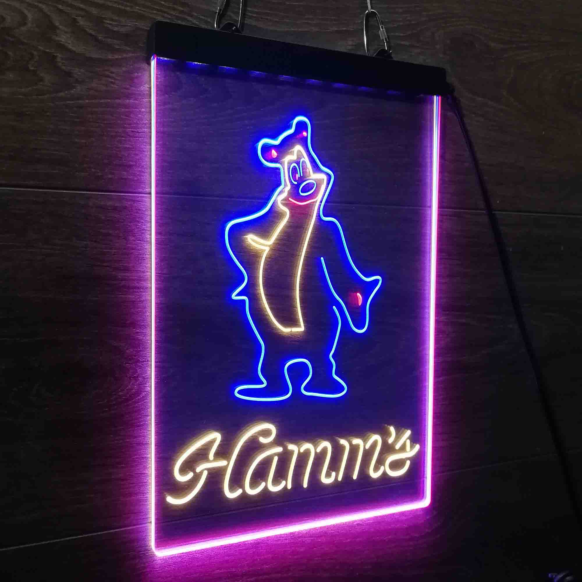 Hamm's Beer Bear Bar Neon LED Sign 3 Colors