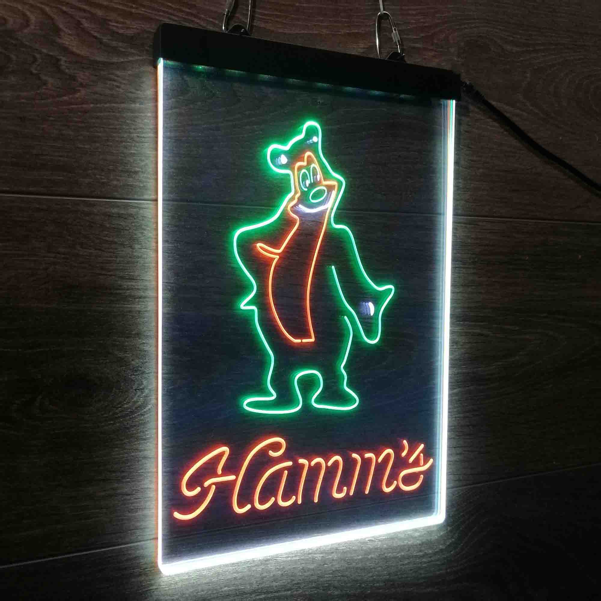 Hamm's Beer Bear Bar Neon LED Sign 3 Colors