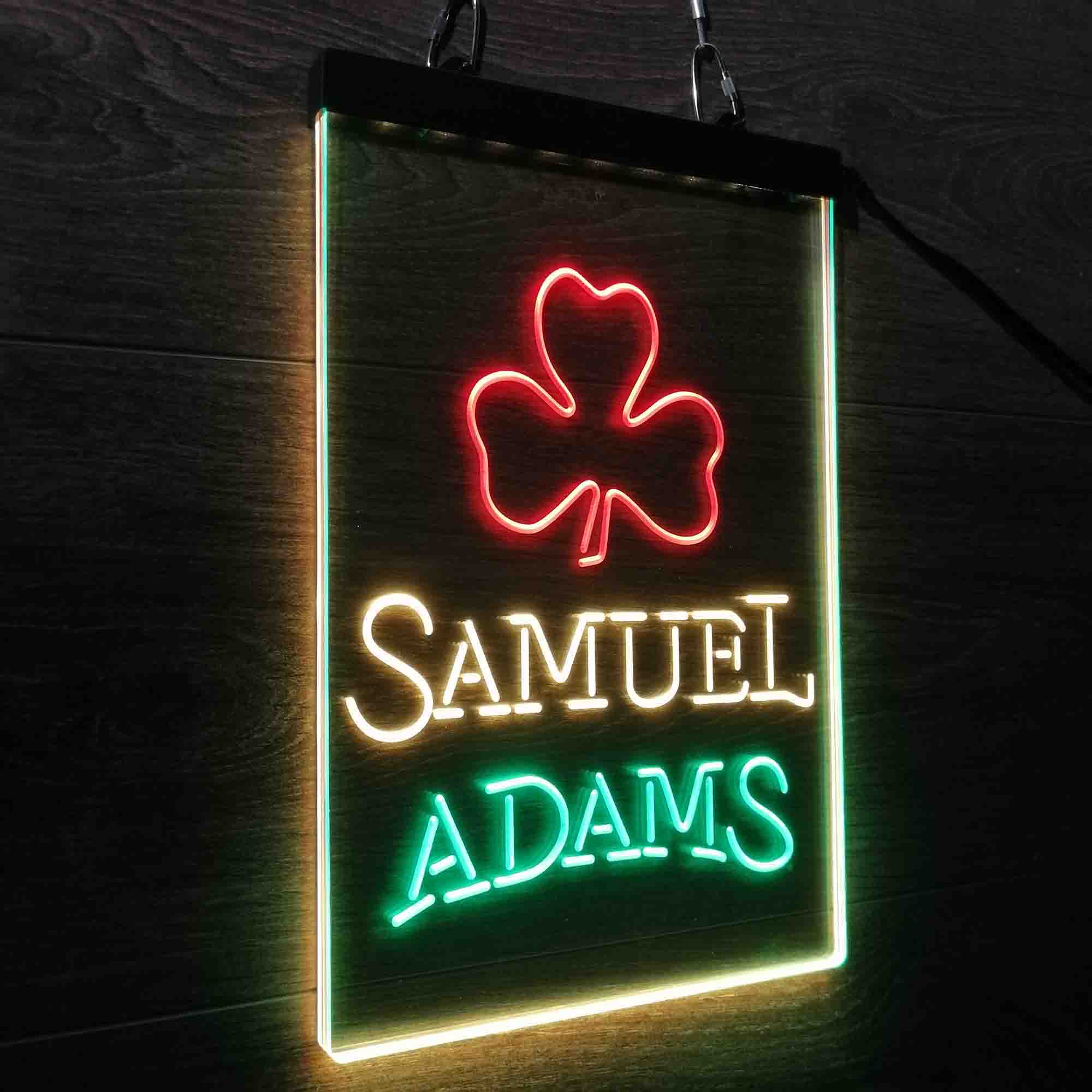 Samuel Adam Shamrock Neon LED Sign 3 Colors