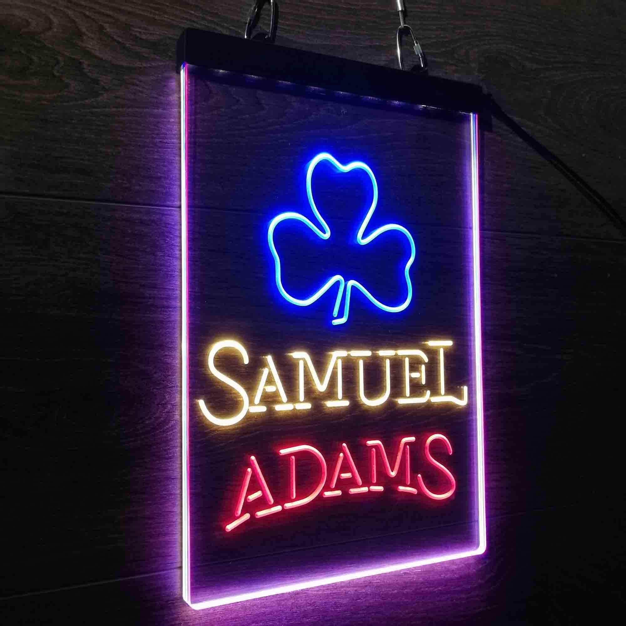 Samuel Adam Shamrock Neon LED Sign 3 Colors