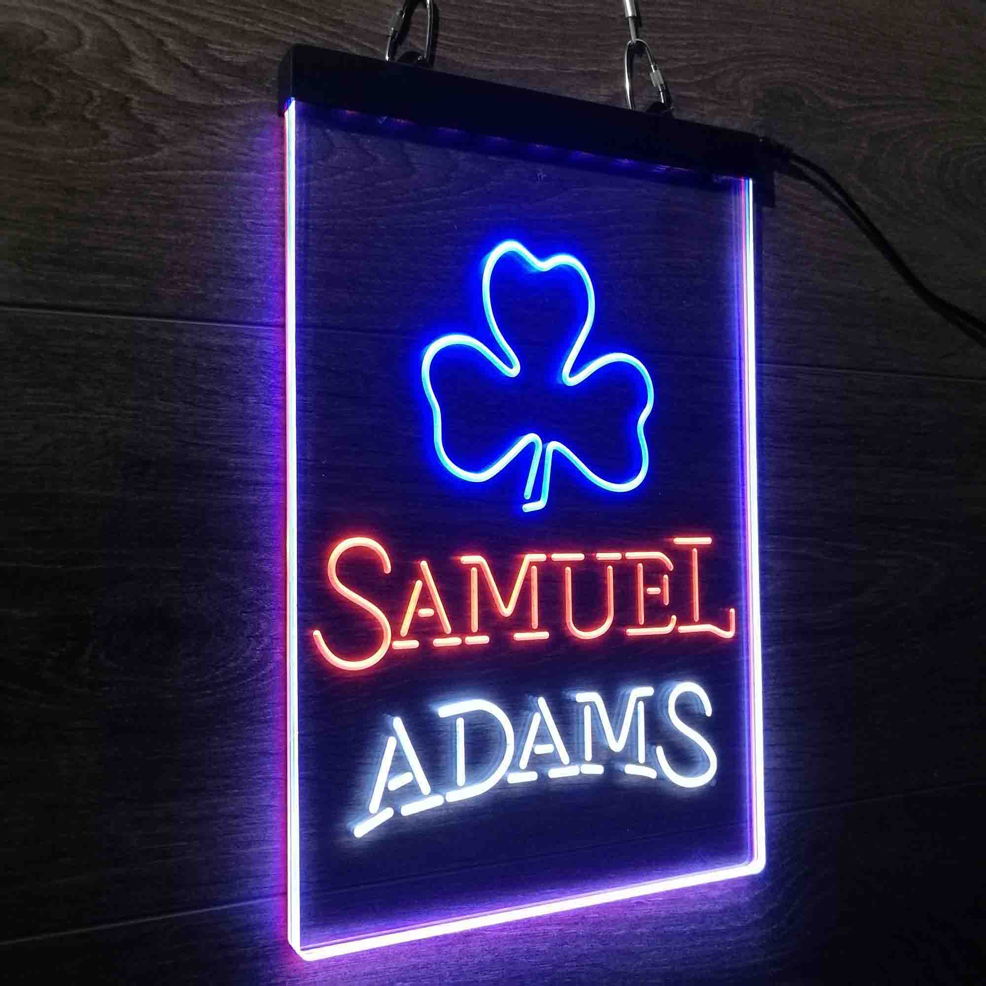 Samuel Adam Shamrock Neon LED Sign 3 Colors