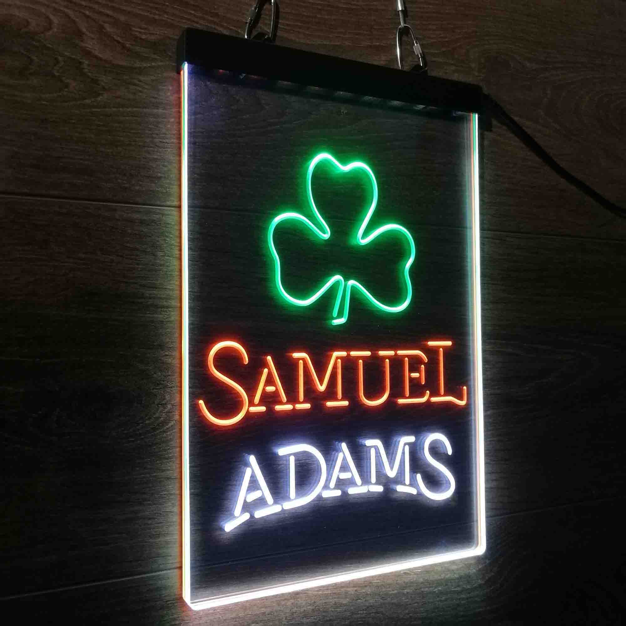 Samuel Adam Shamrock Neon LED Sign 3 Colors