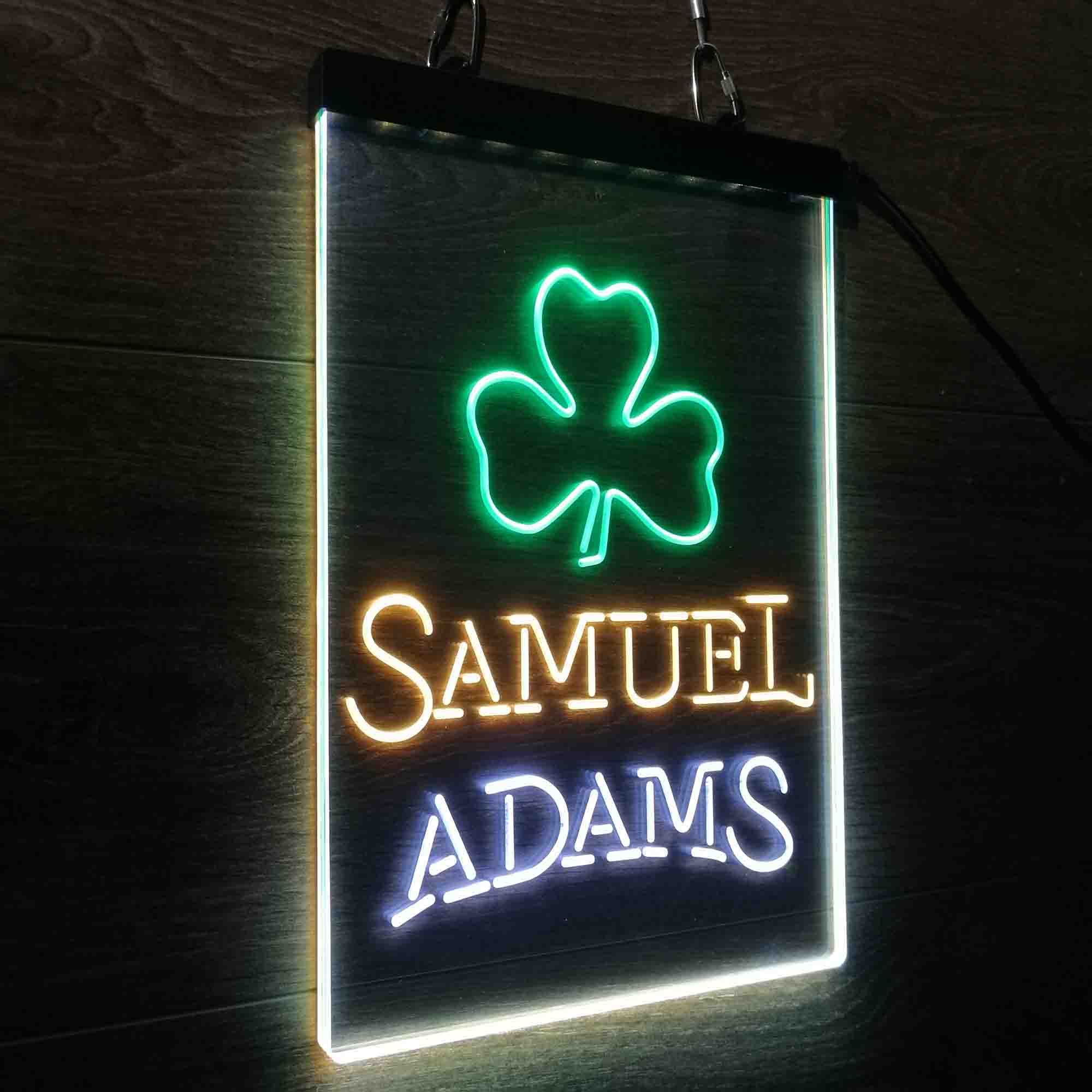 Samuel Adam Shamrock Neon LED Sign 3 Colors