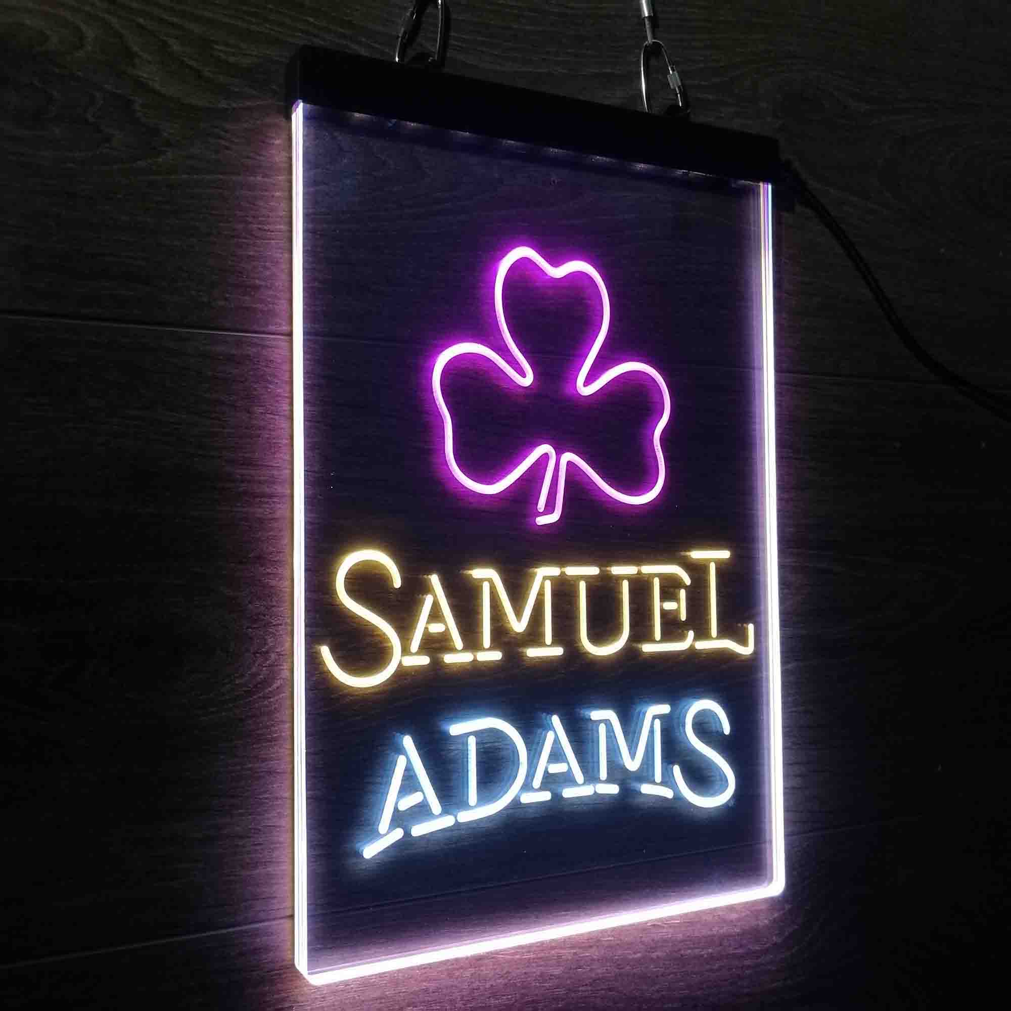 Samuel Adam Shamrock Neon LED Sign 3 Colors