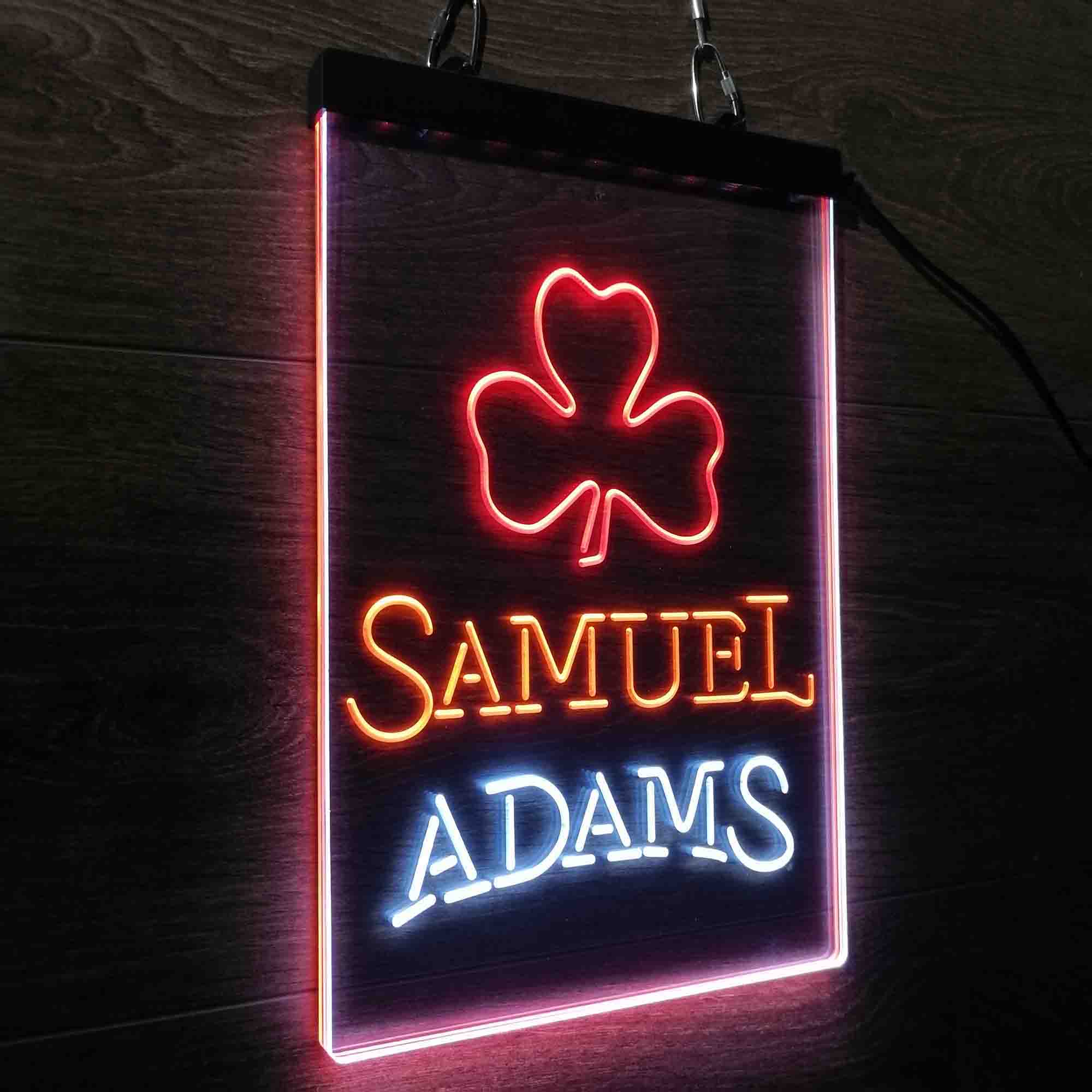 Samuel Adam Shamrock Neon LED Sign 3 Colors