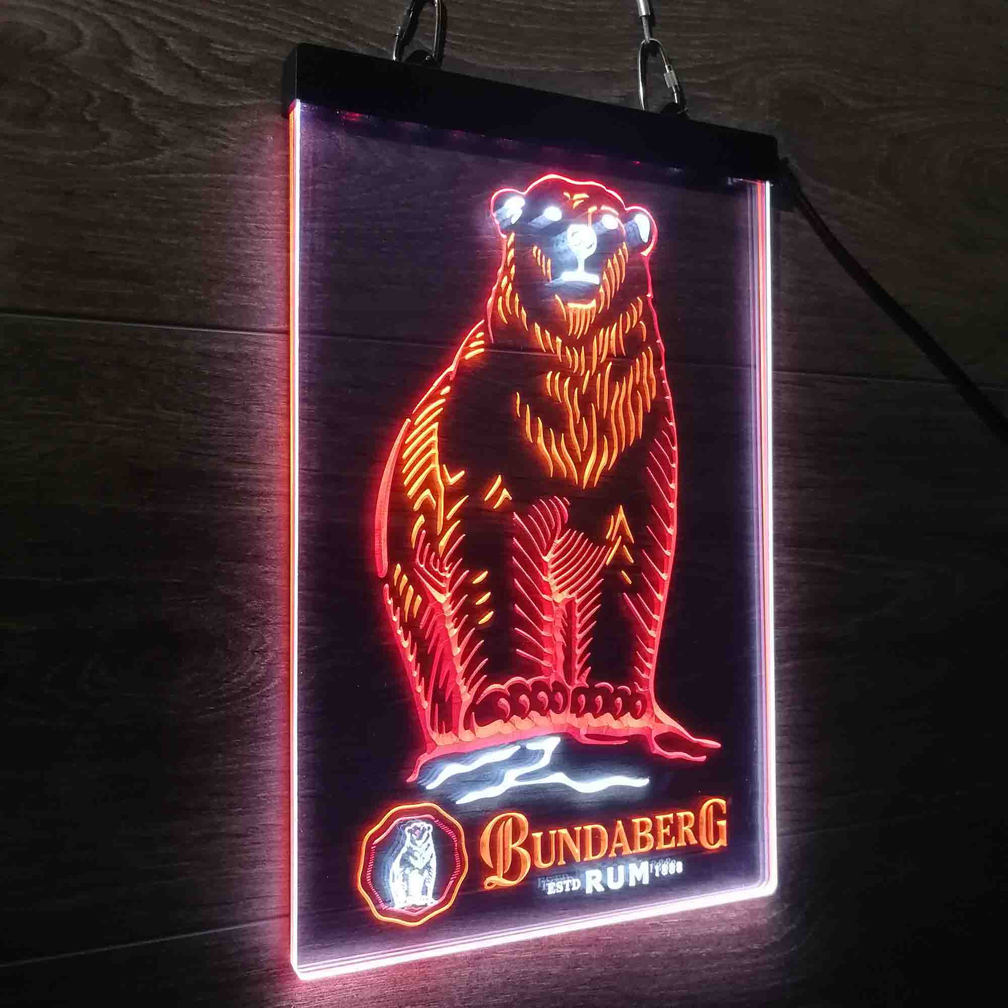 Bundaberg Rum Polar Bear Neon LED Sign 3 Colors