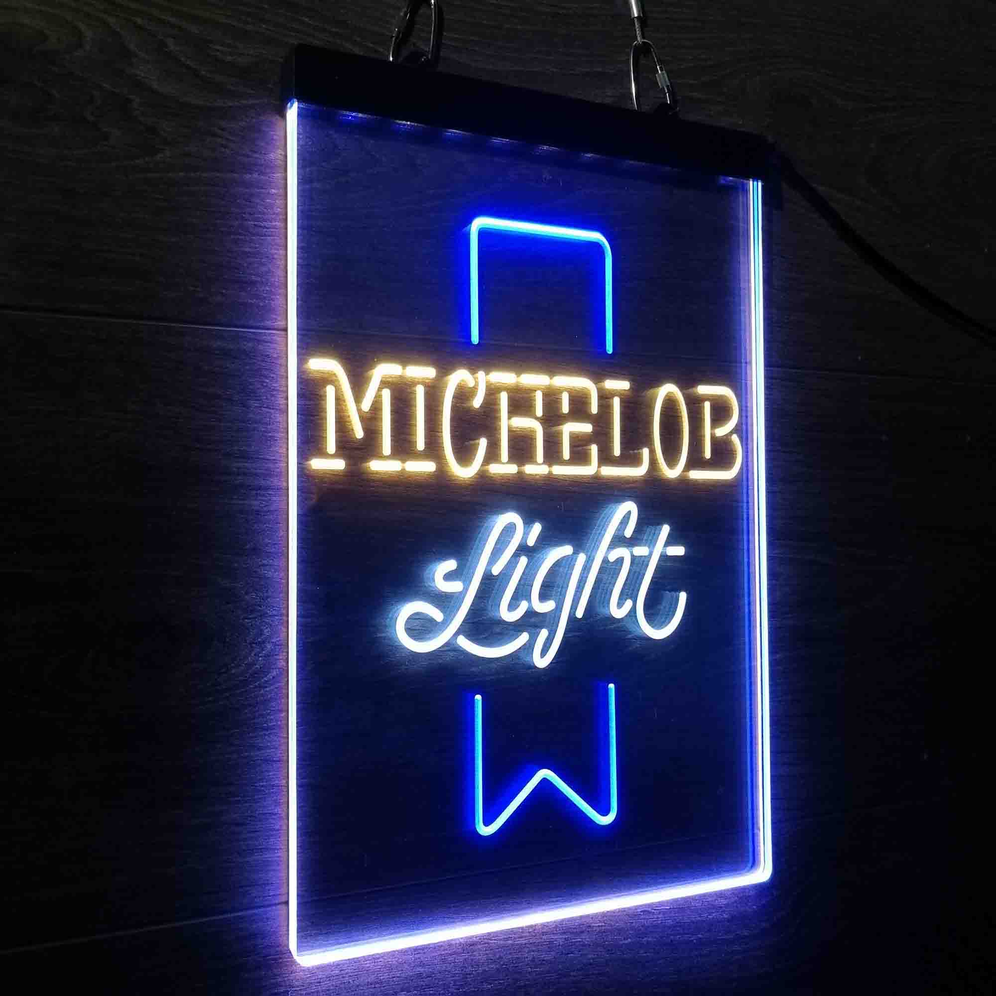 Michelob Light Red Ribbon Neon LED Sign 3 Colors