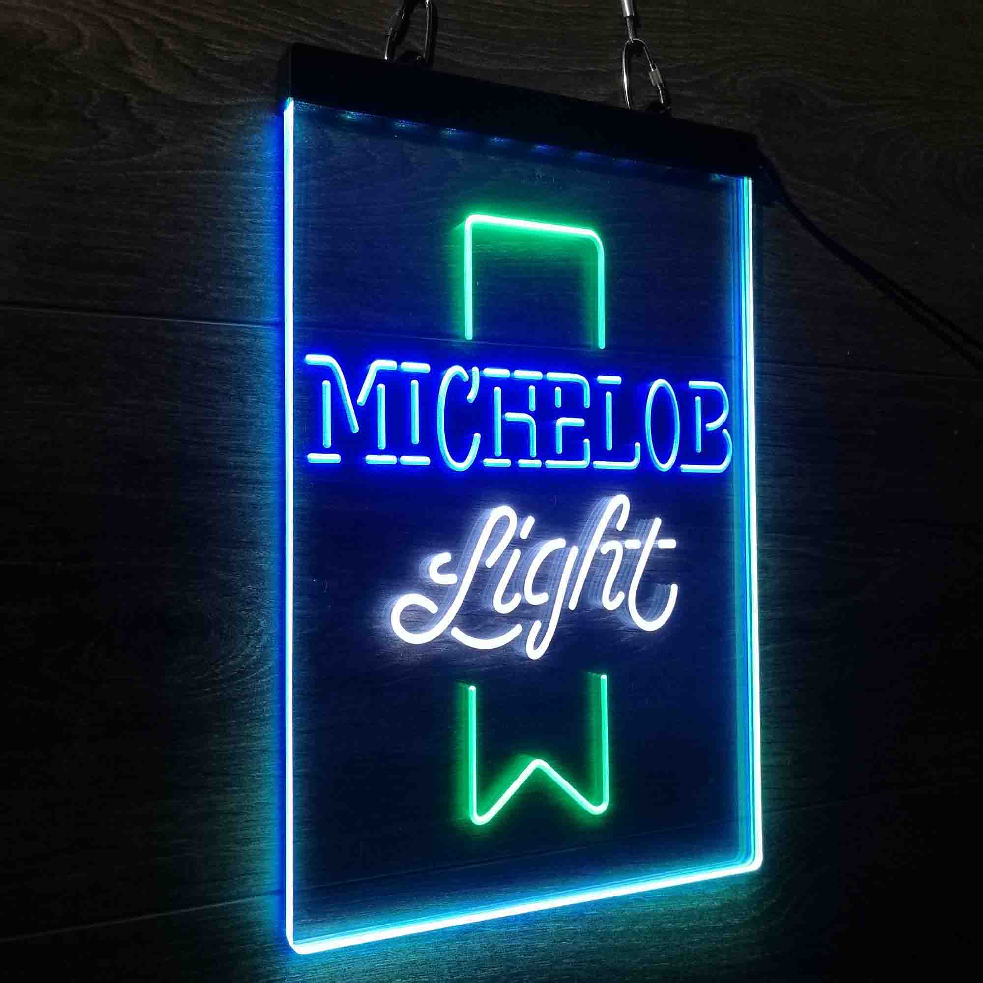 Michelob Light Red Ribbon Neon LED Sign 3 Colors