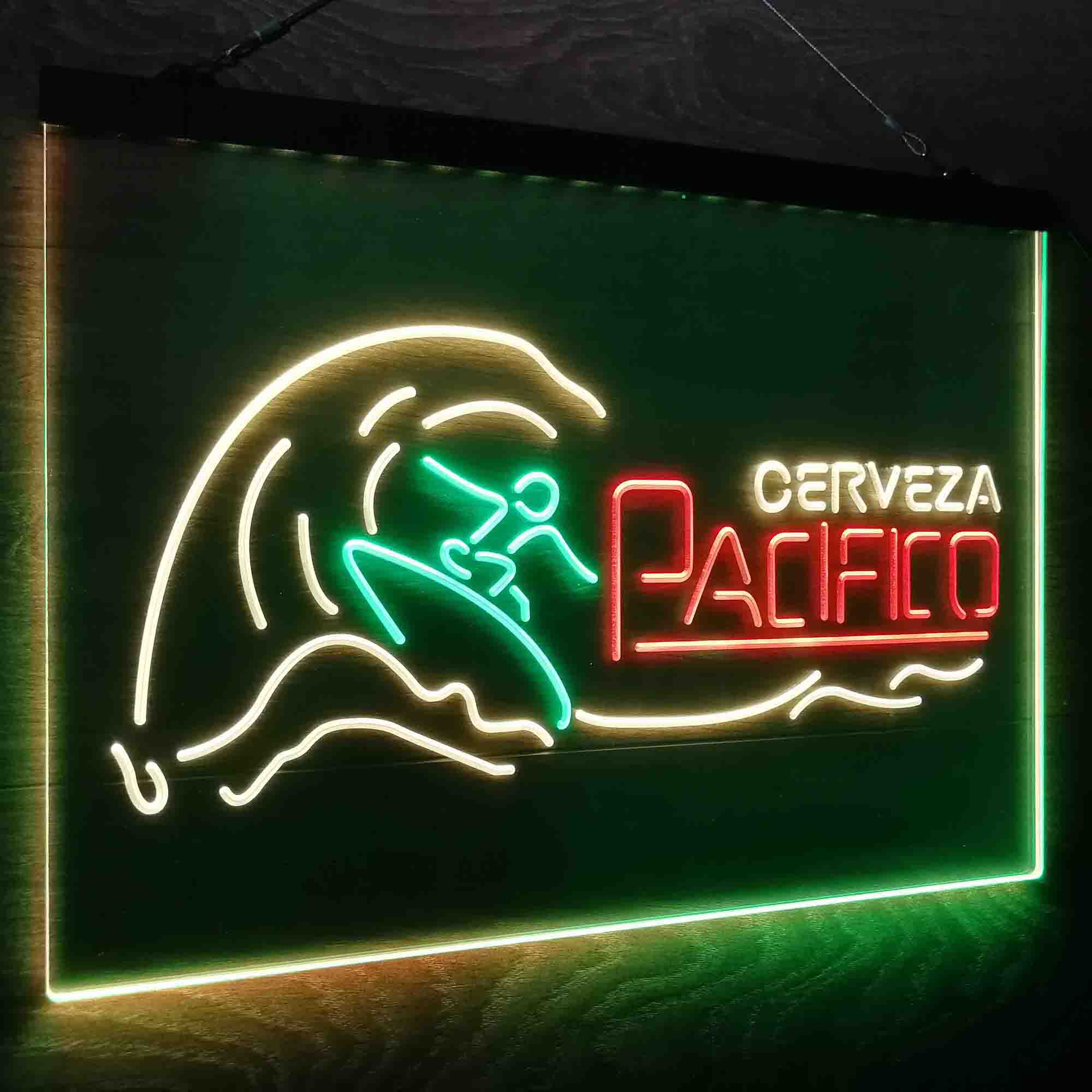 Cerveza Pacifico Wave Surfing Neon LED Sign 3 Colors