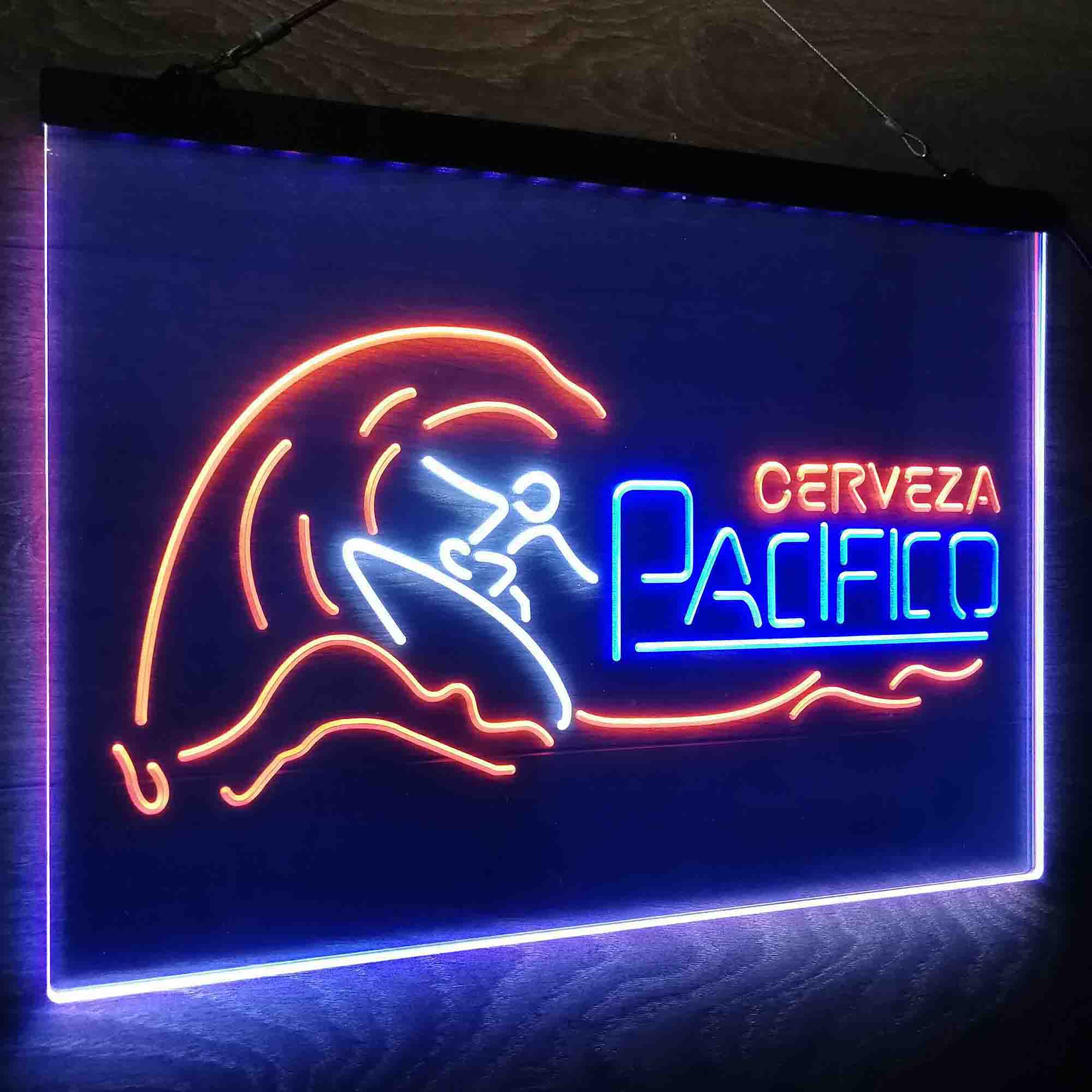 Cerveza Pacifico Wave Surfing Neon LED Sign 3 Colors