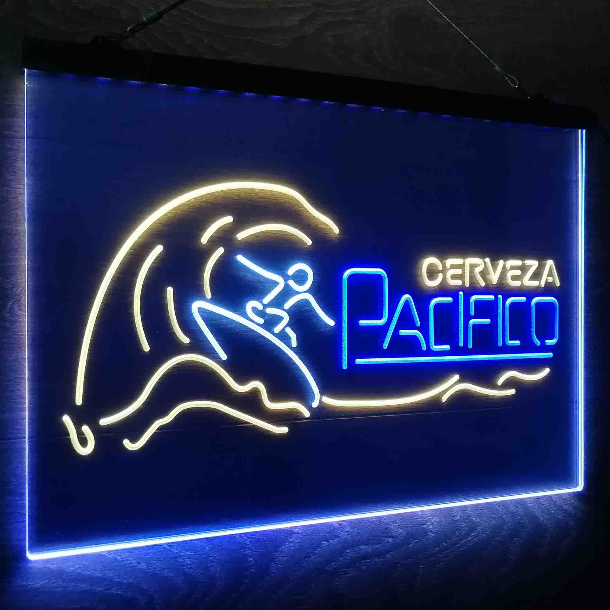 Cerveza Pacifico Wave Surfing Neon LED Sign 3 Colors