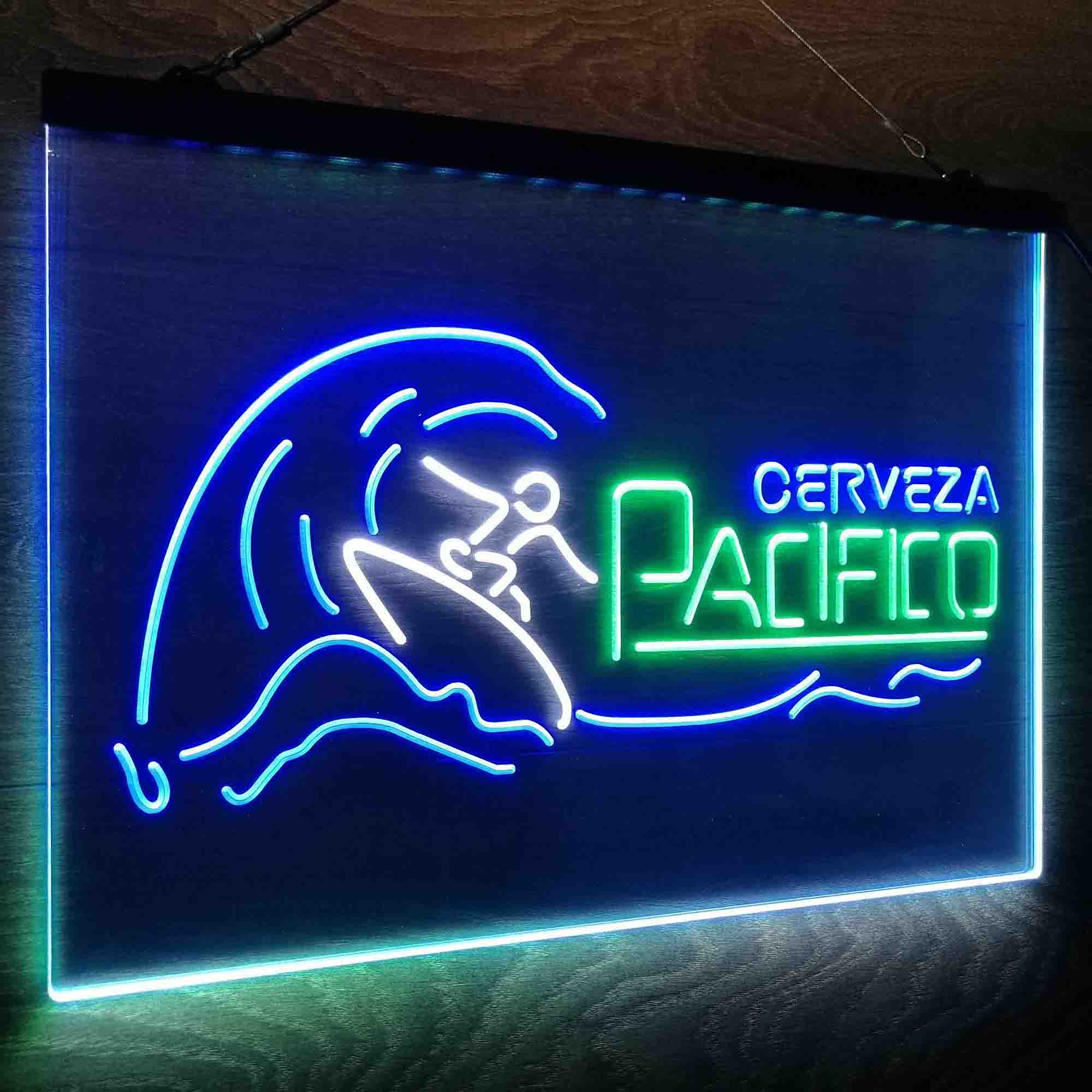 Cerveza Pacifico Wave Surfing Neon LED Sign 3 Colors