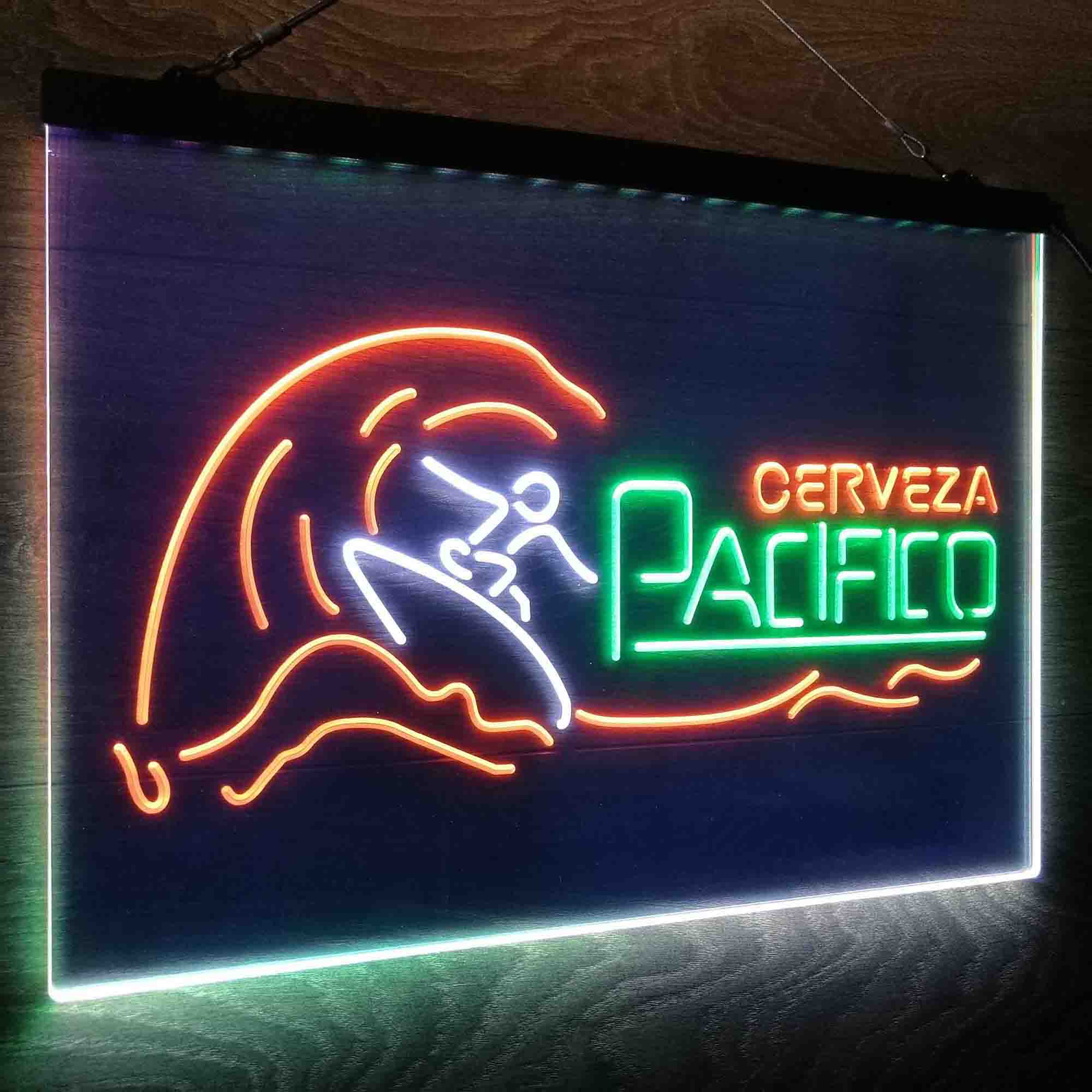 Cerveza Pacifico Wave Surfing Neon LED Sign 3 Colors