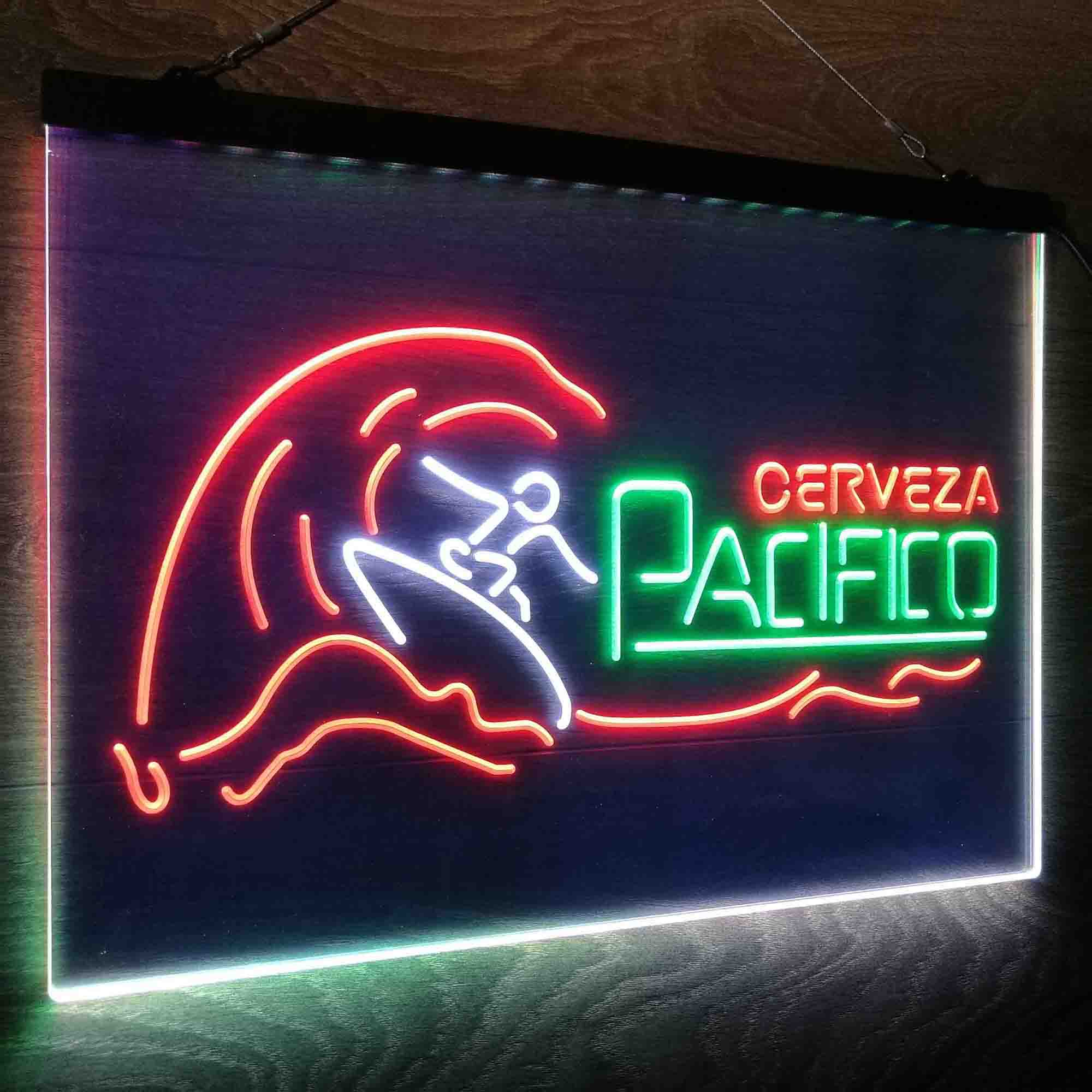 Cerveza Pacifico Wave Surfing Neon LED Sign 3 Colors