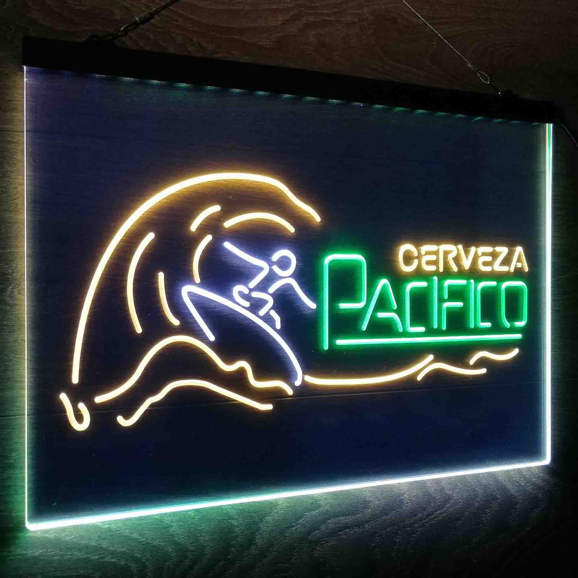 Cerveza Pacifico Wave Surfing Neon LED Sign 3 Colors