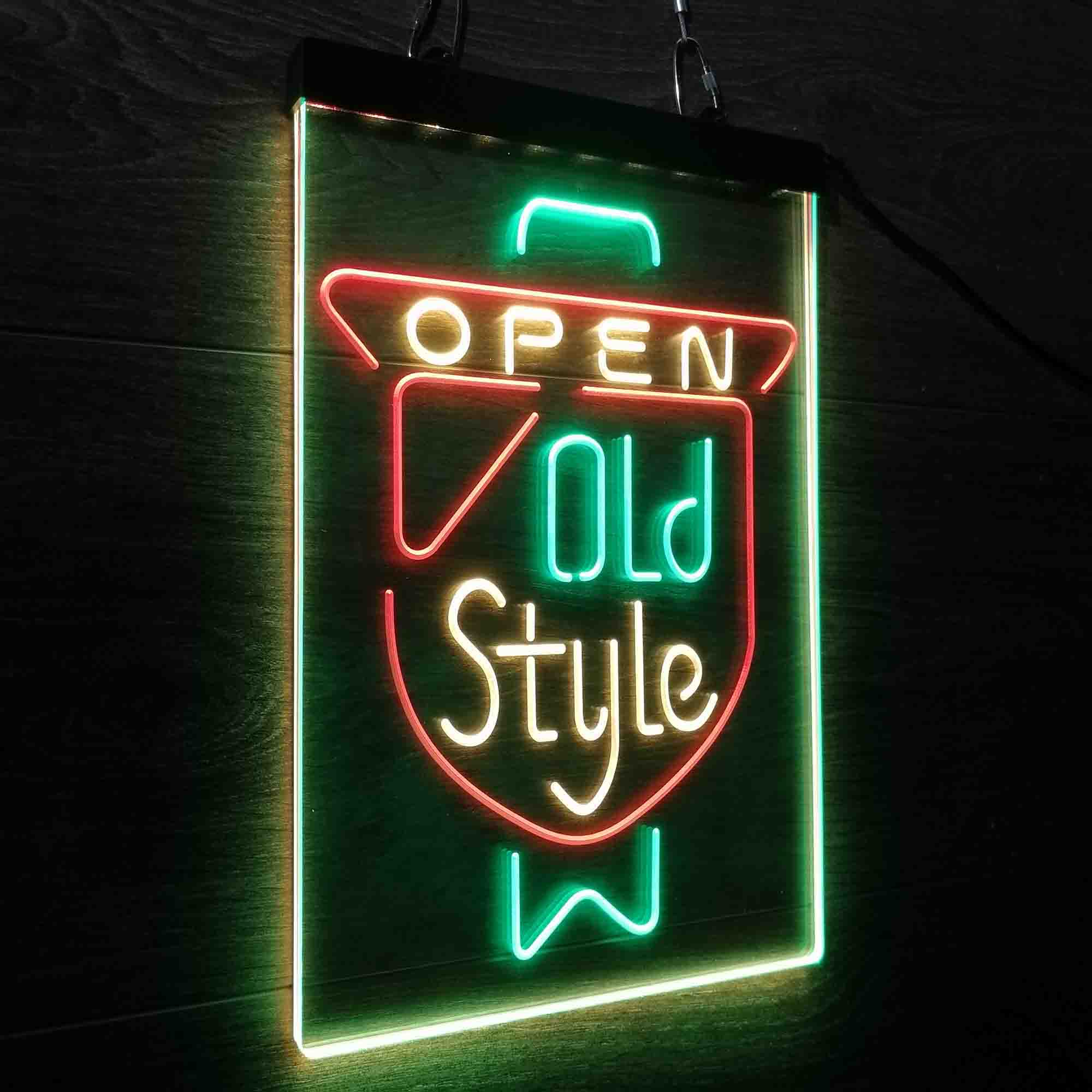 Old Style Beer Open Neon LED Sign 3 Colors