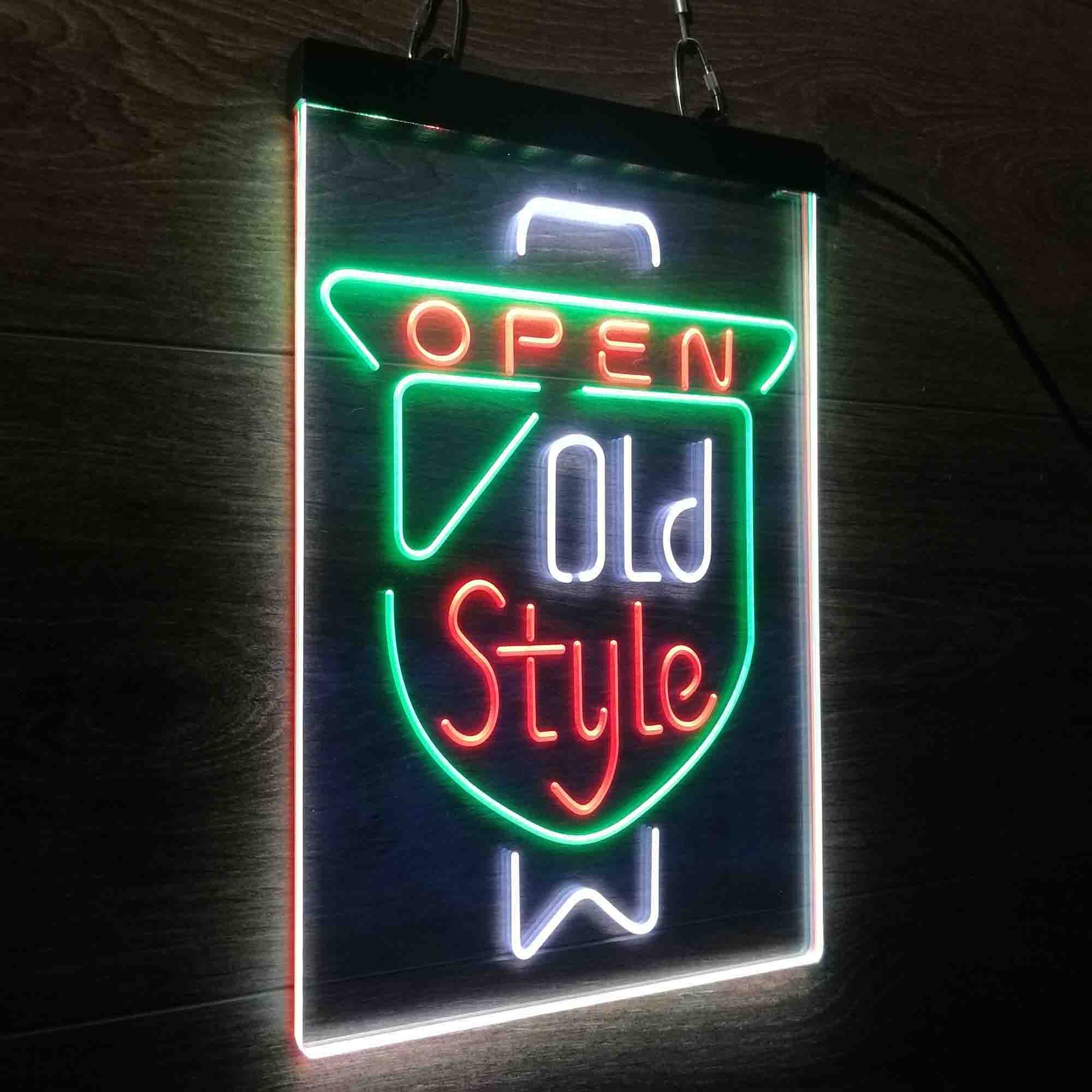 Old Style Beer Open Neon LED Sign 3 Colors