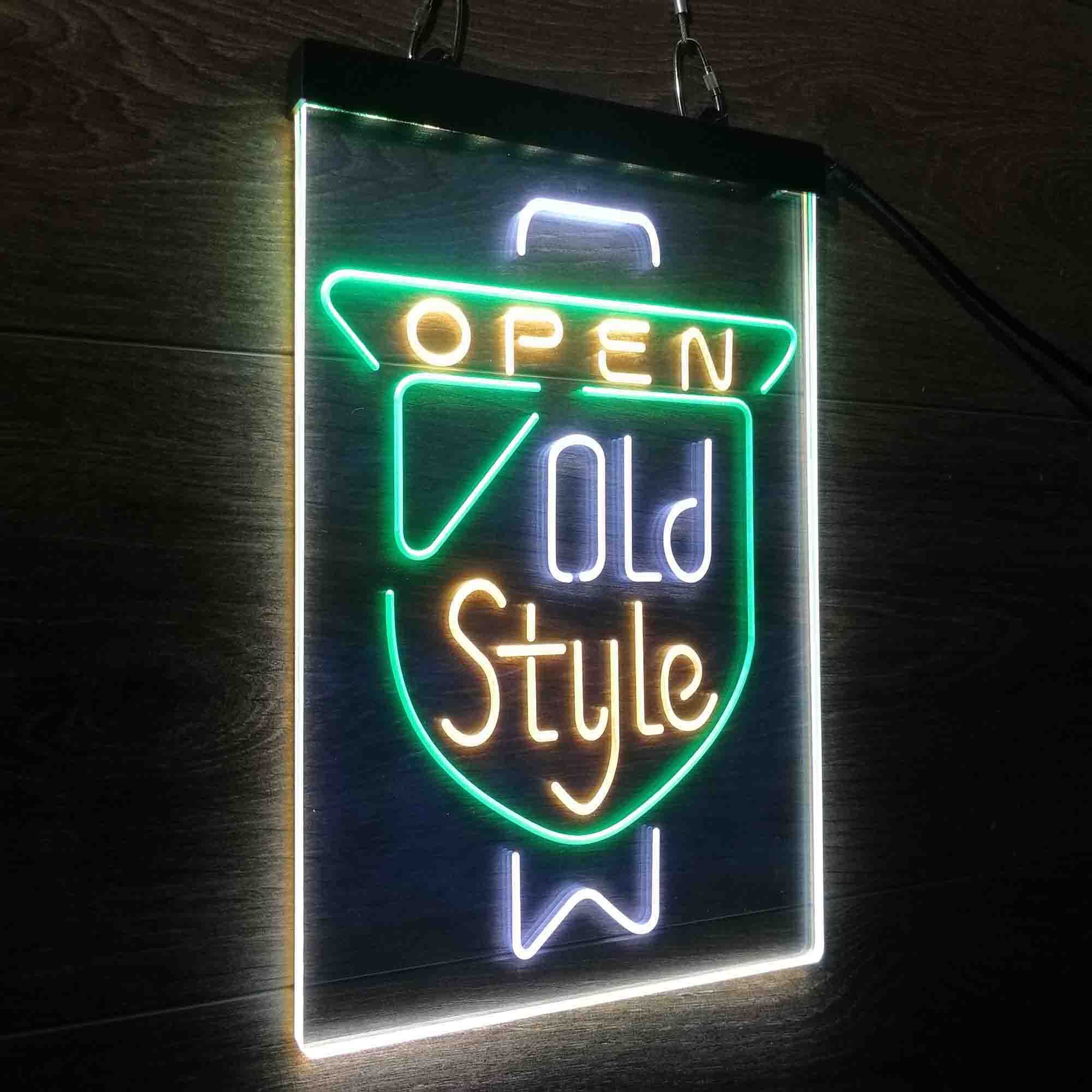 Old Style Beer Open Neon LED Sign 3 Colors