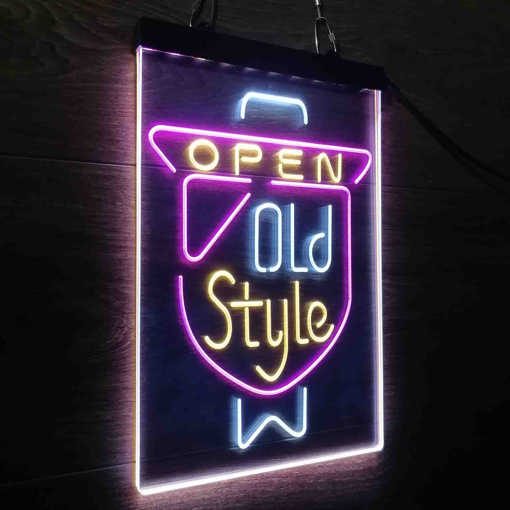 Old Style Beer Open Neon LED Sign 3 Colors