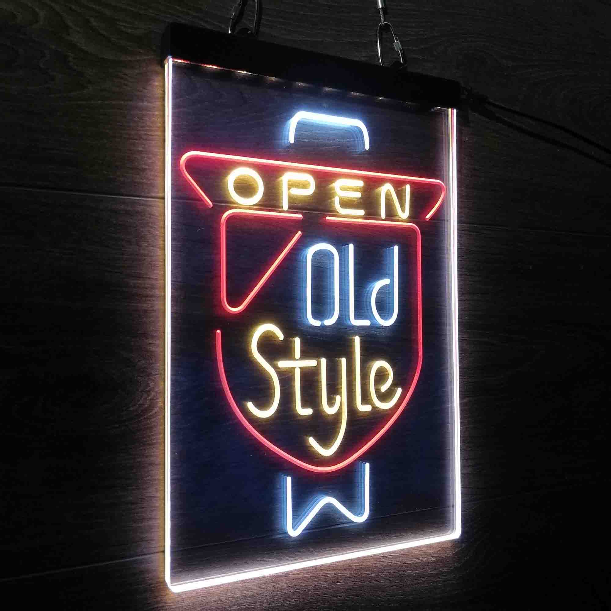 Old Style Beer Open Neon LED Sign 3 Colors