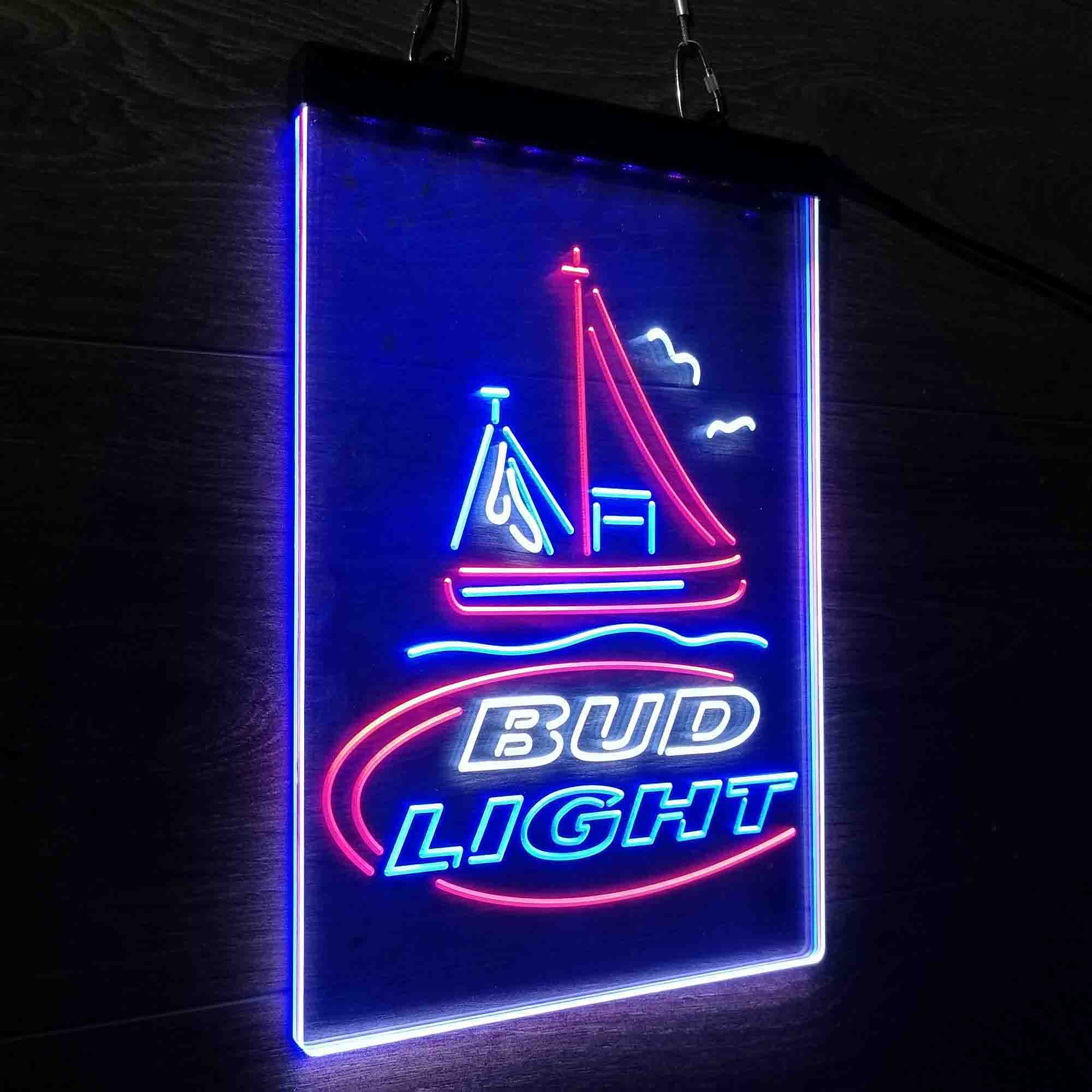 Bud Light Sail Boat Neon LED Sign 3 Colors