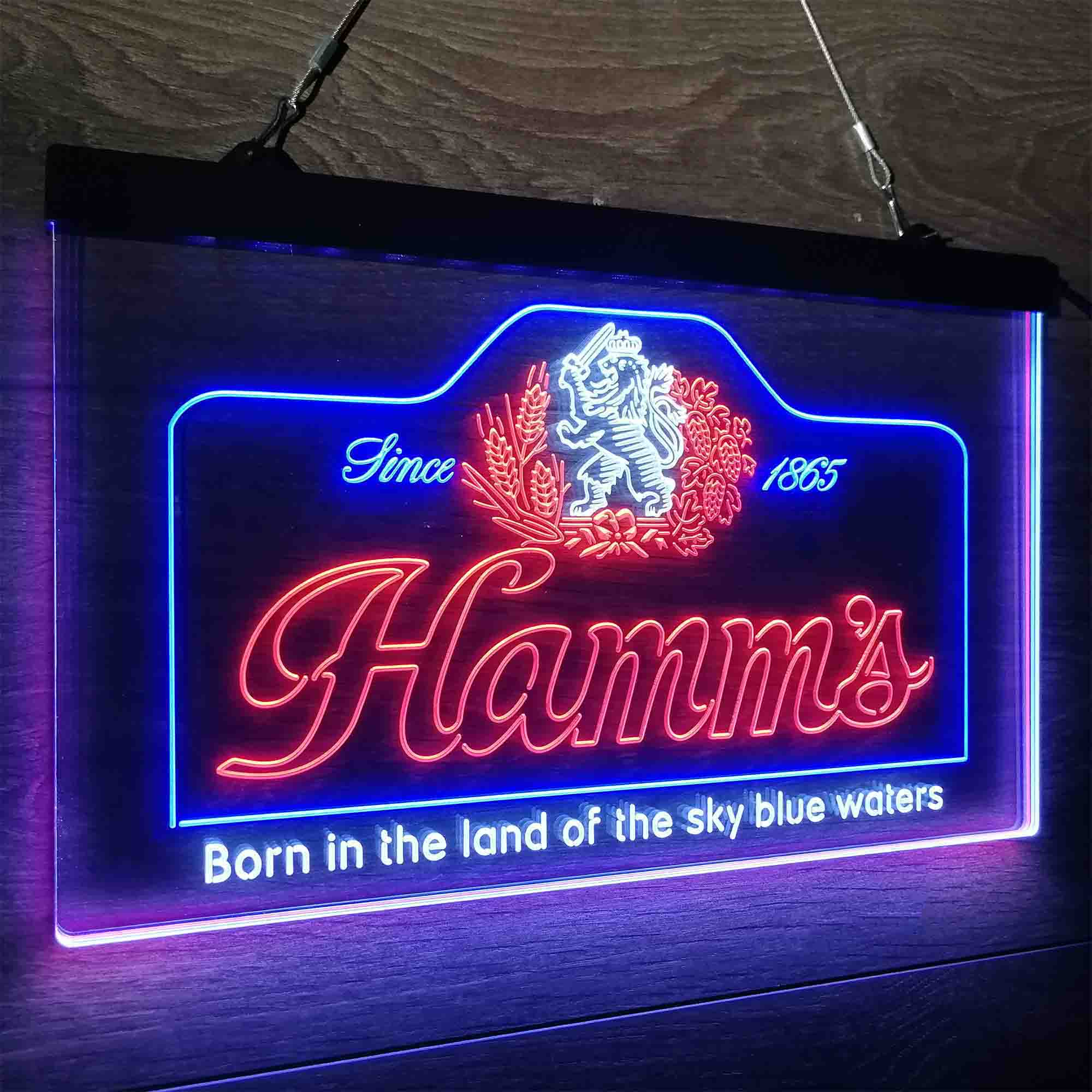 Hamm's Beer Since 1865 Neon LED Sign 3 Colors