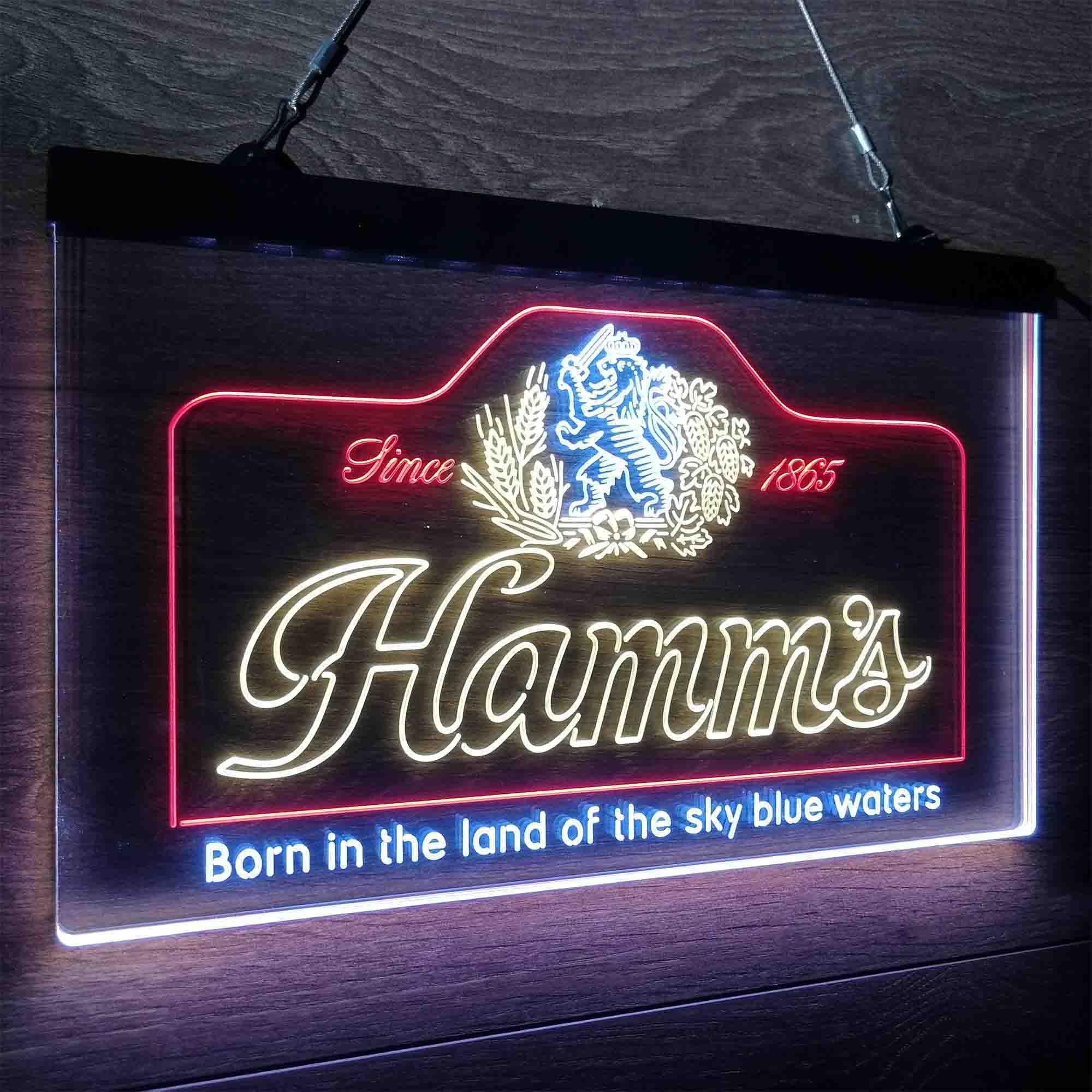 Hamm's Beer Since 1865 Neon LED Sign 3 Colors