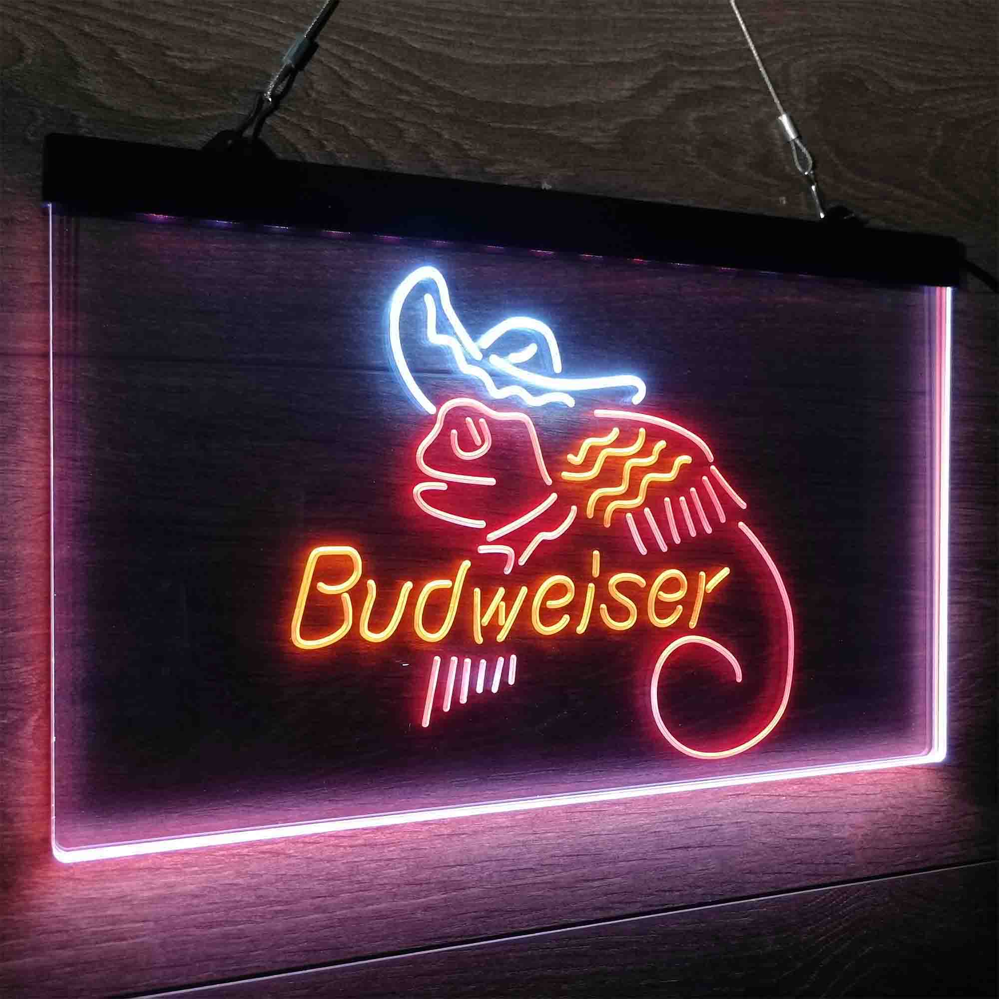Budweiser Lizard Cowboys Mexico Neon LED Sign 3 Colors