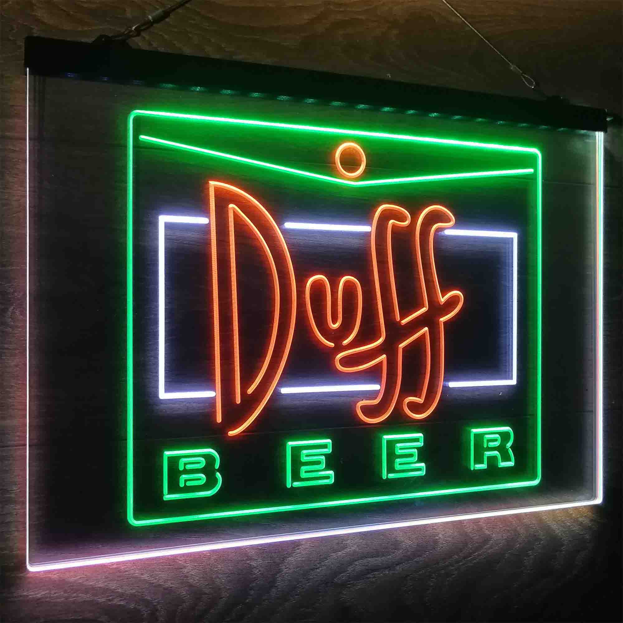 Duff Beer Logo Neon LED Sign 3 Colors