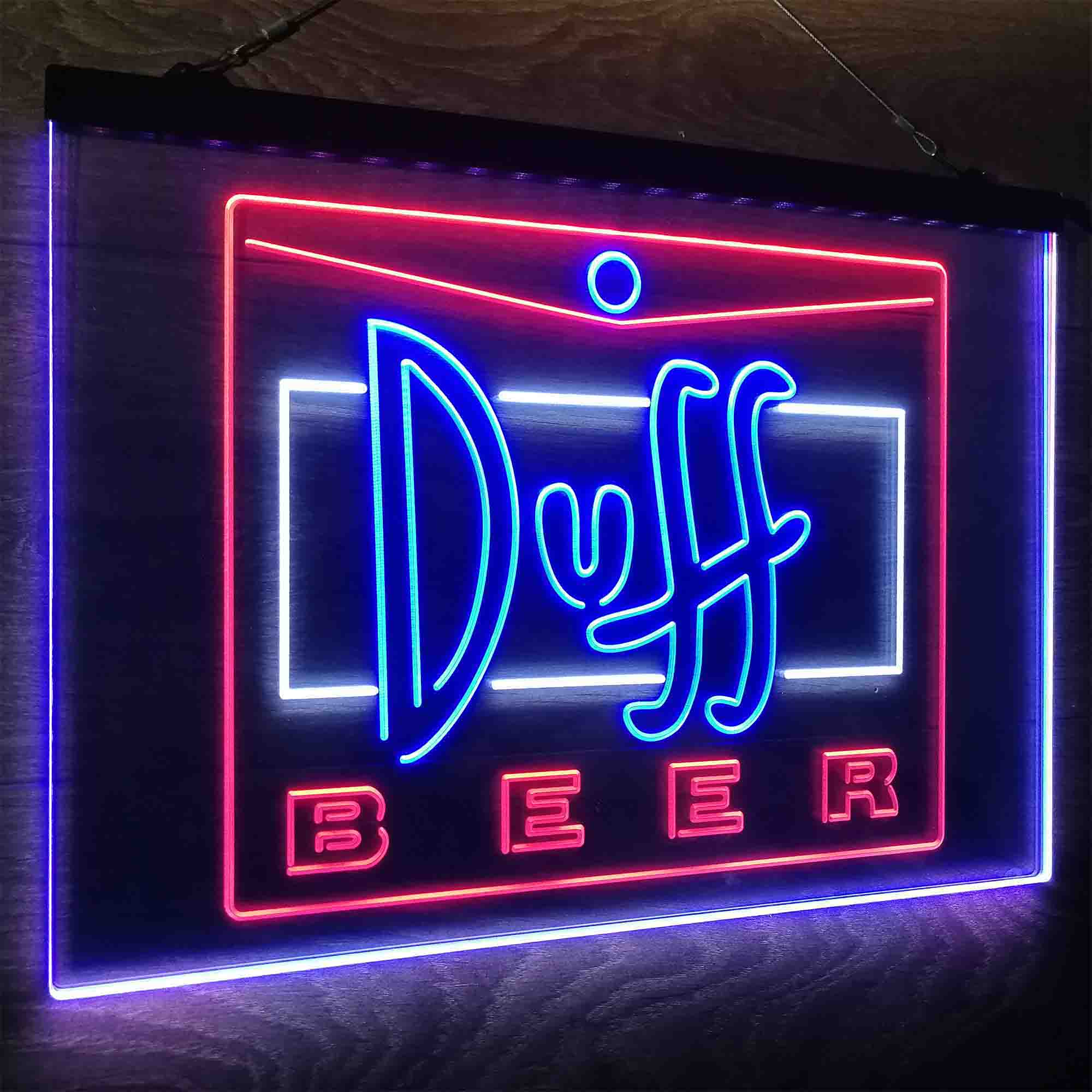 Duff Beer Logo Neon LED Sign 3 Colors